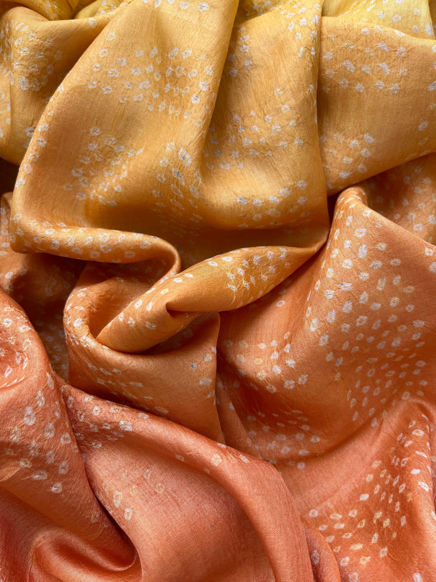 Tussar silk Bandhani dupatta kurta