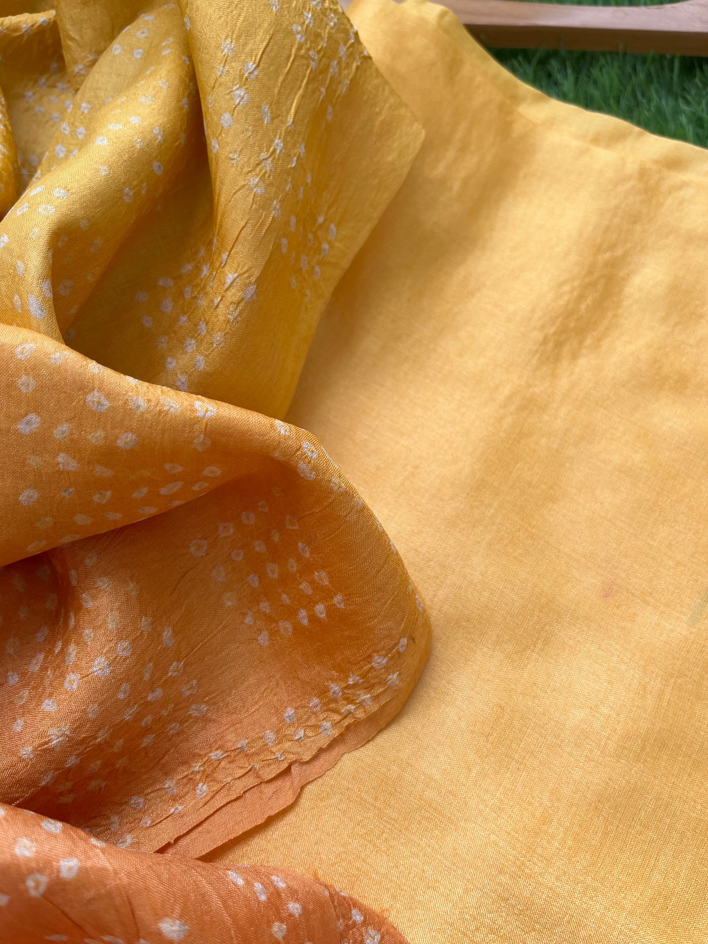 Tussar silk Bandhani dupatta kurta