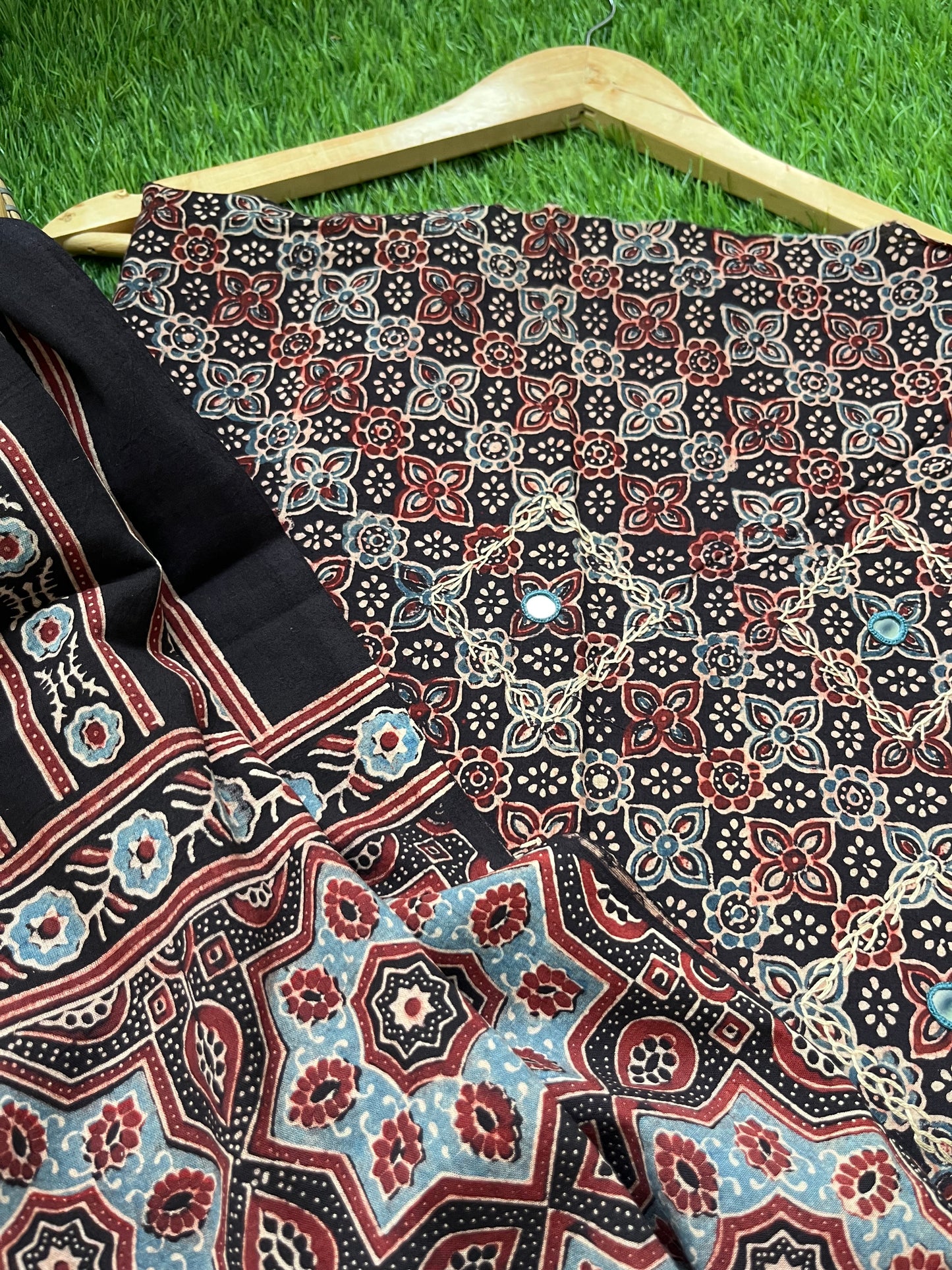 Ajrakh cotton Kurta and dupatta