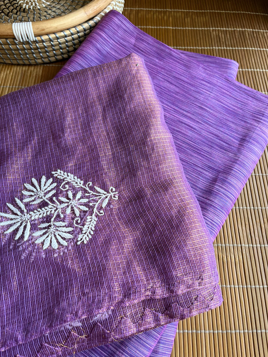 Kota tissue chikankari Dupatta cotton suit fabric