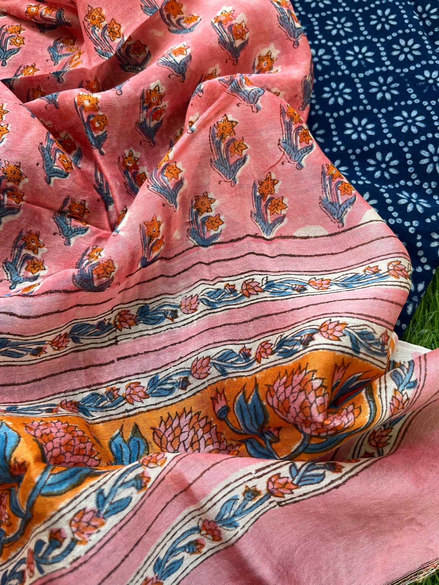 Cotton kurta chanderi dupatta