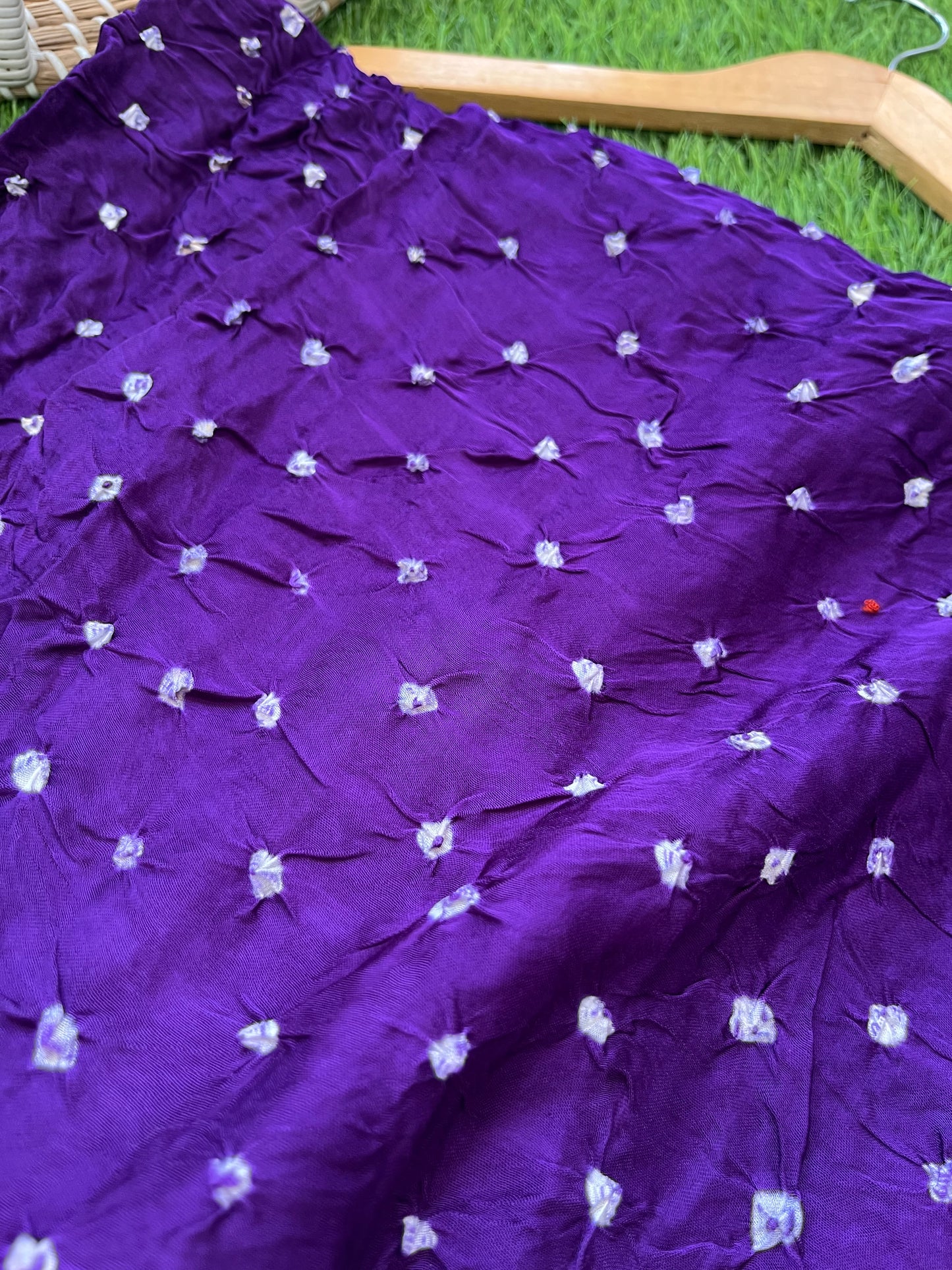 Modal Silk bandhani fabric