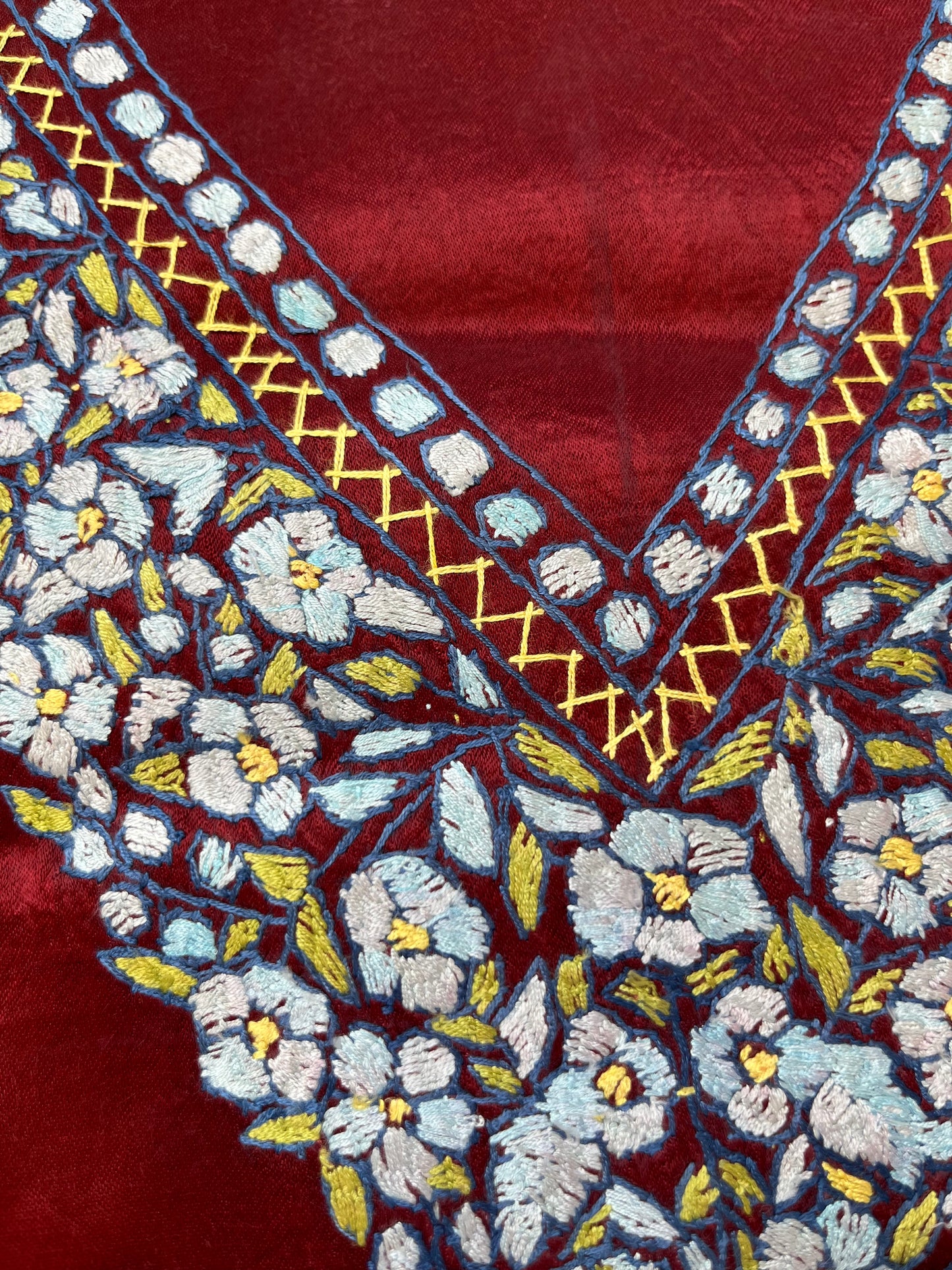 Mashru Silk kashmiri work kurta