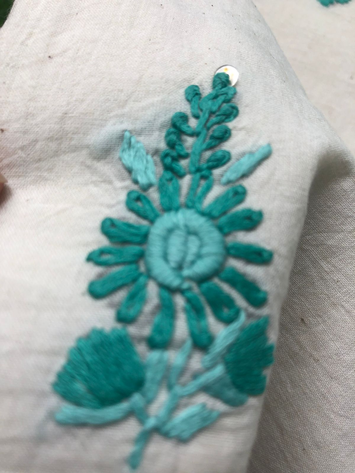 Handwoven Cotton embroidered kurta