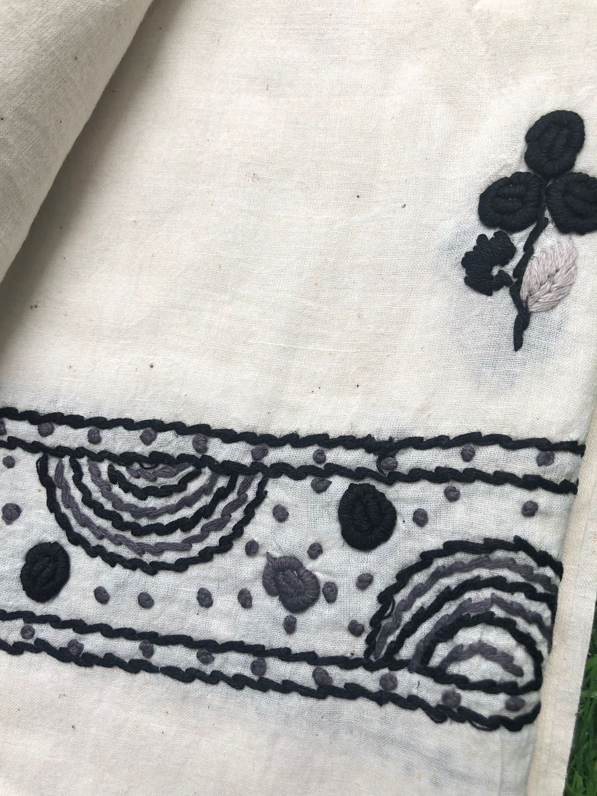 Handwoven Cotton embroidered kurta
