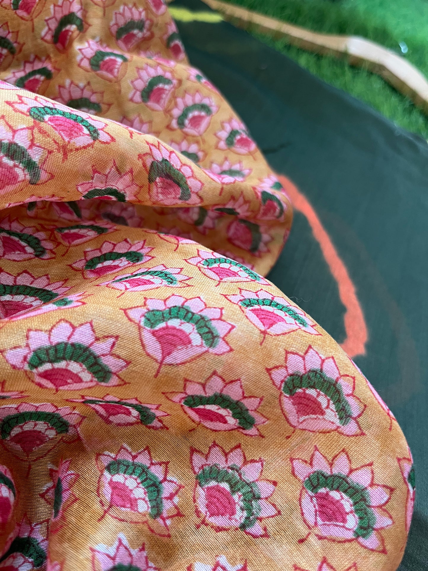 Chanderi tie and dye kurta chanderi dupatta
