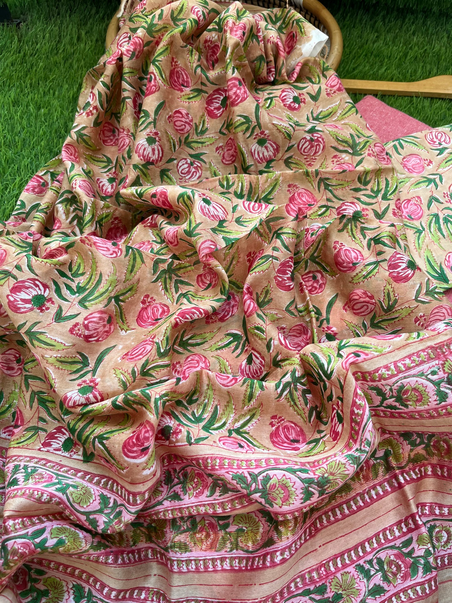 Cotton kurta bottom chanderi dupatta