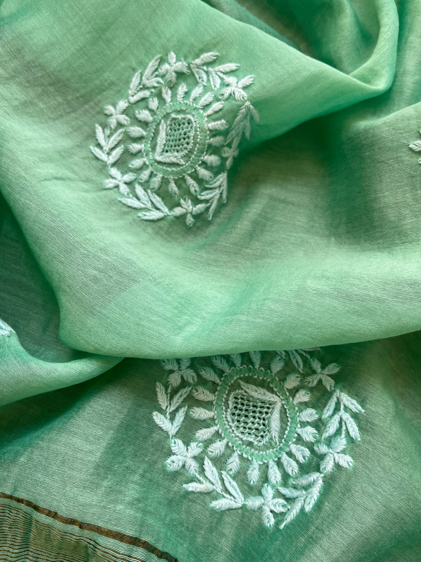 Jaamdani kurta bottom chanderi dupatta