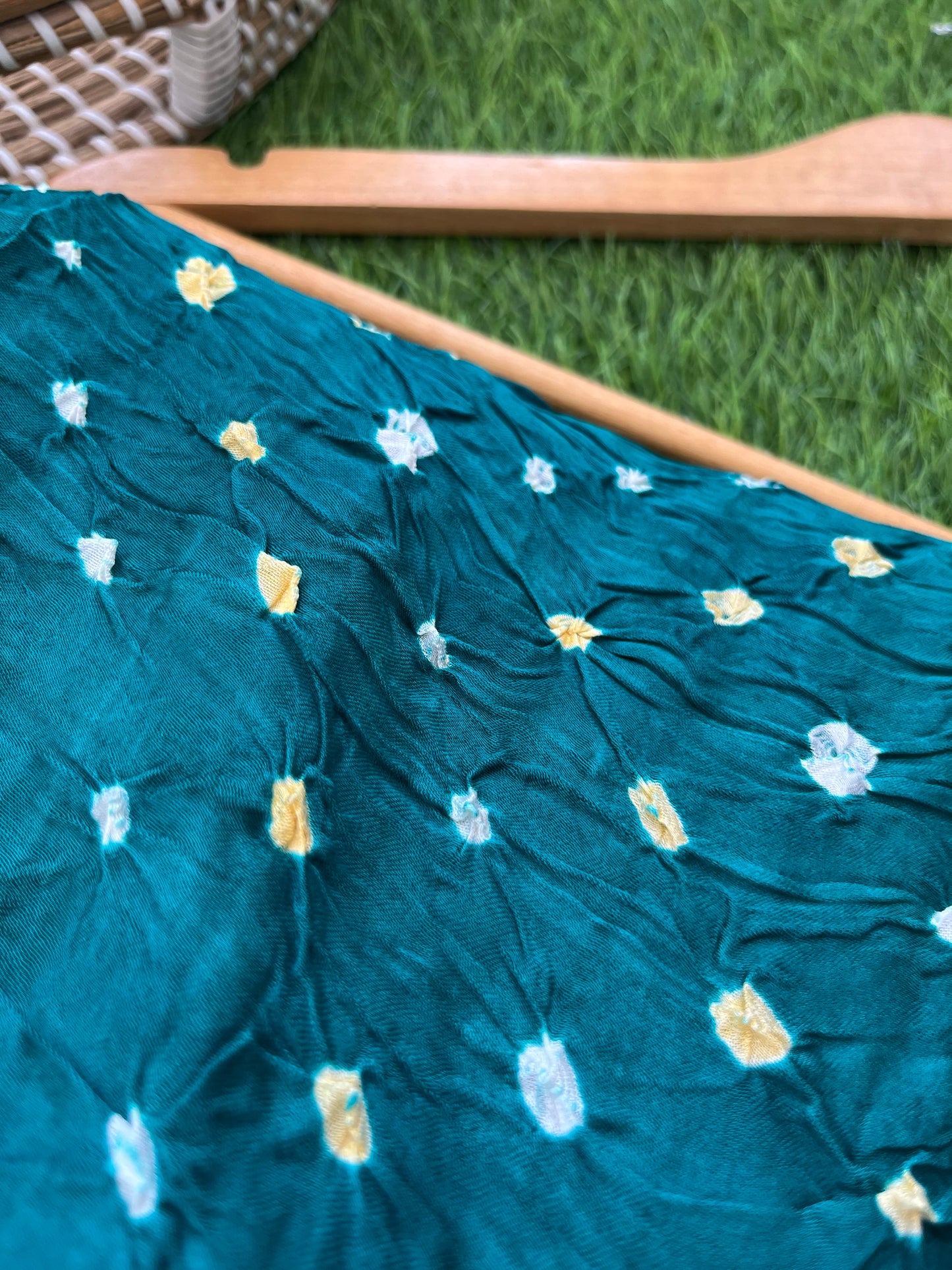 Modal Silk bandhani fabric