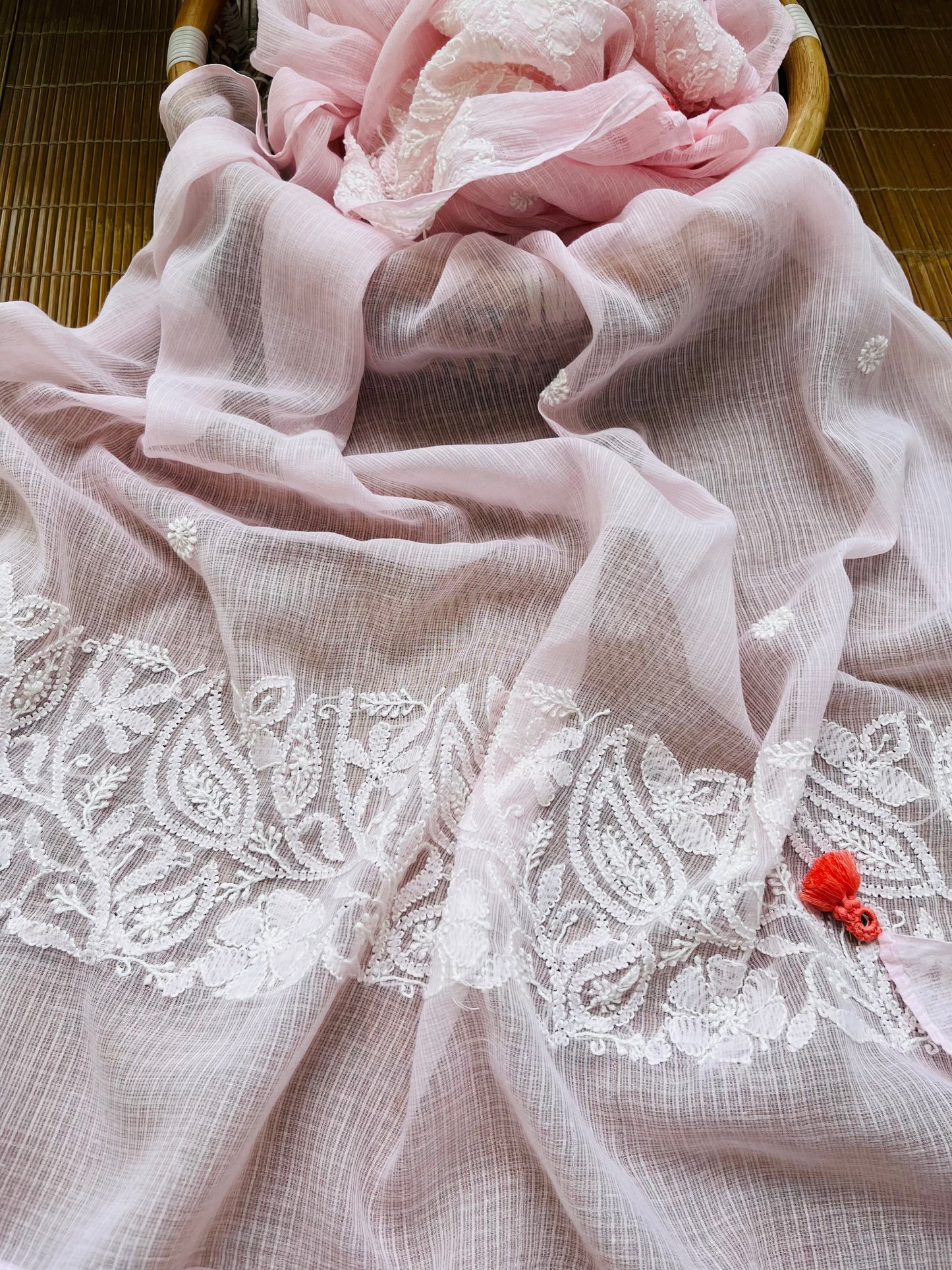 Kota doria chikankari Dupatta