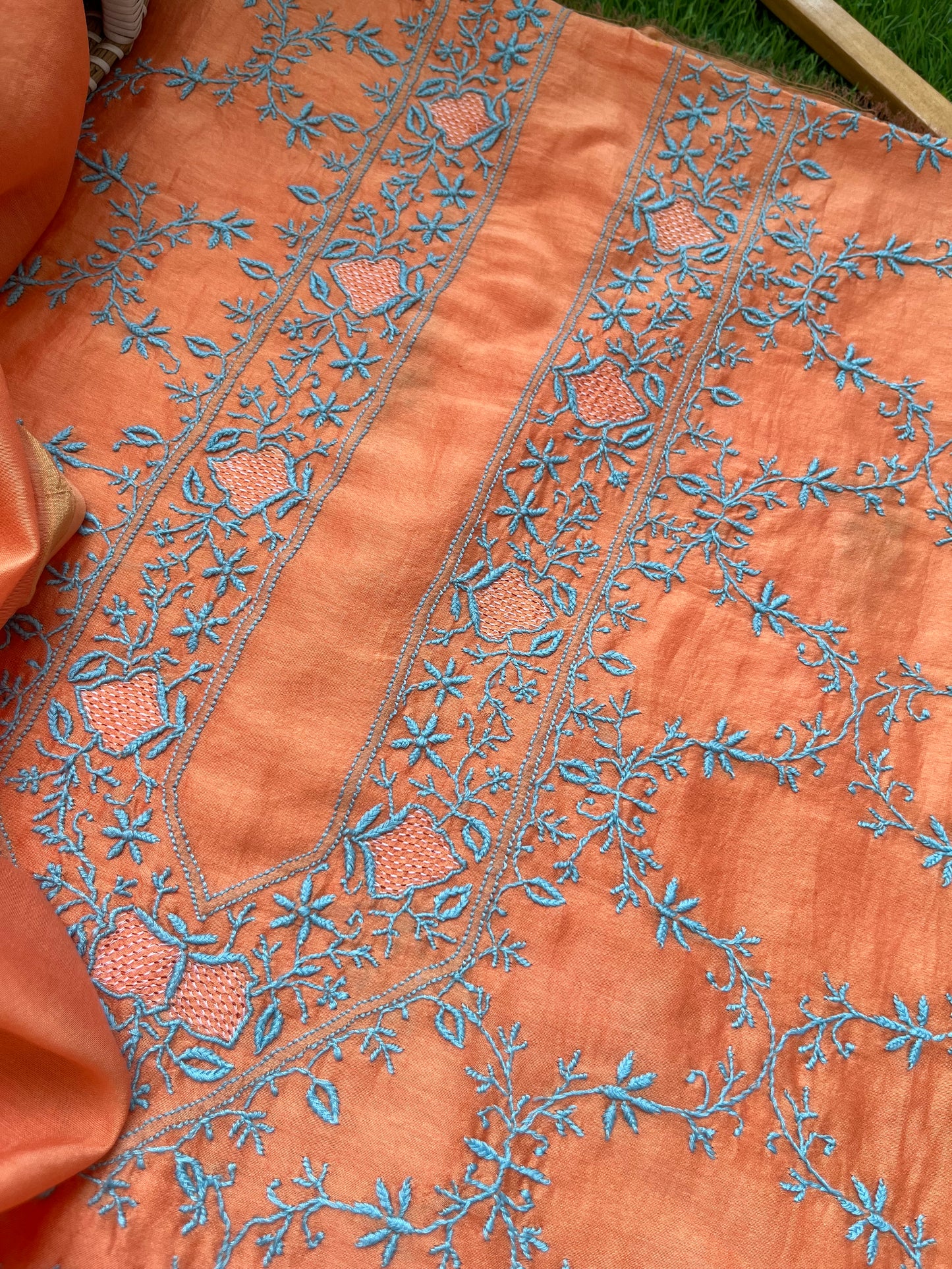 Chanderi Chikankari Kurta Dupatta