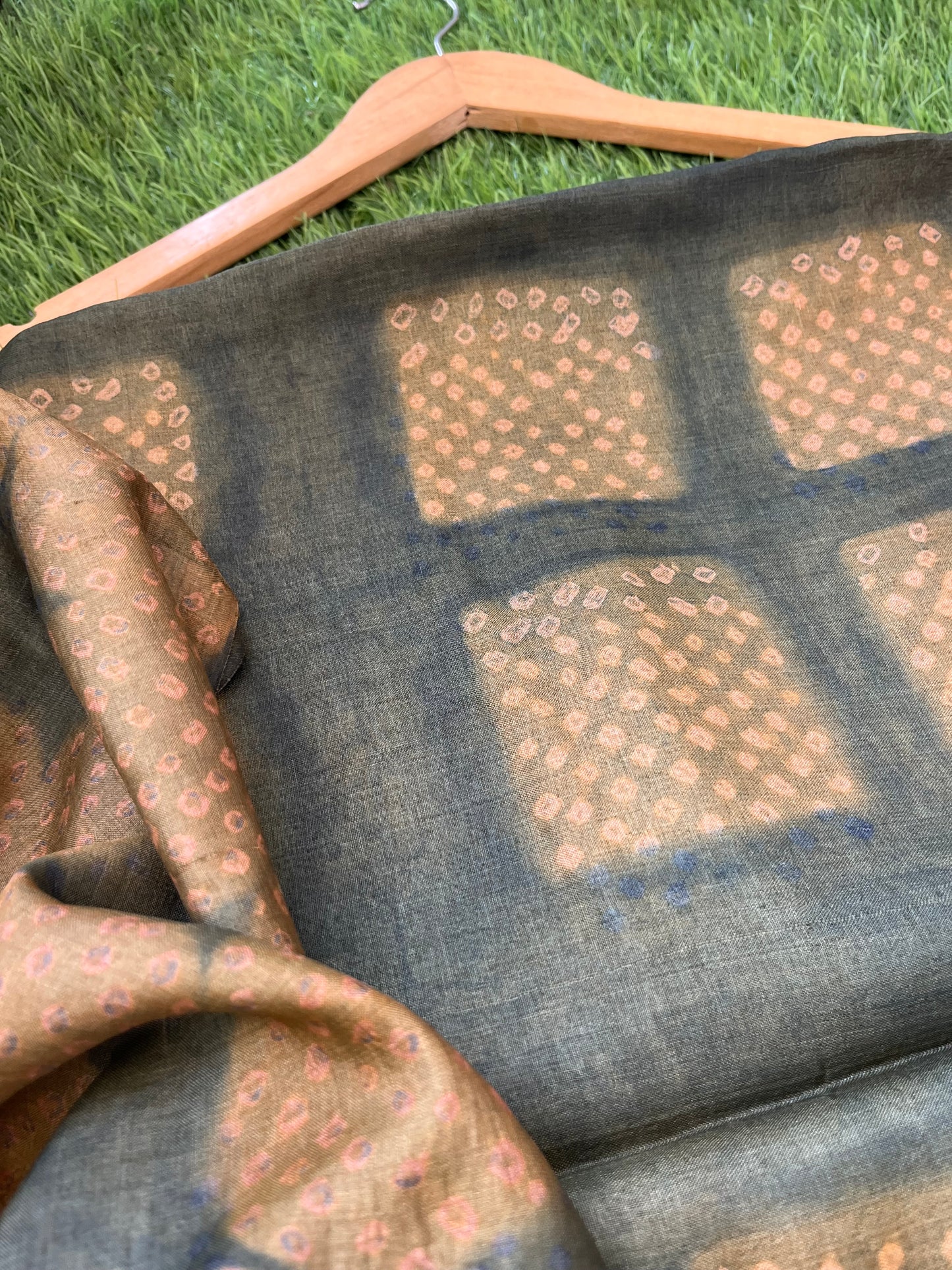 Tussar Silk Bandhani Kurta Dupatta