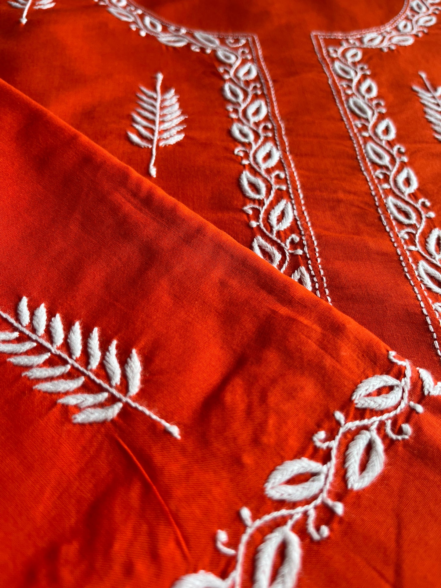 Cotton chikan kurta bottom