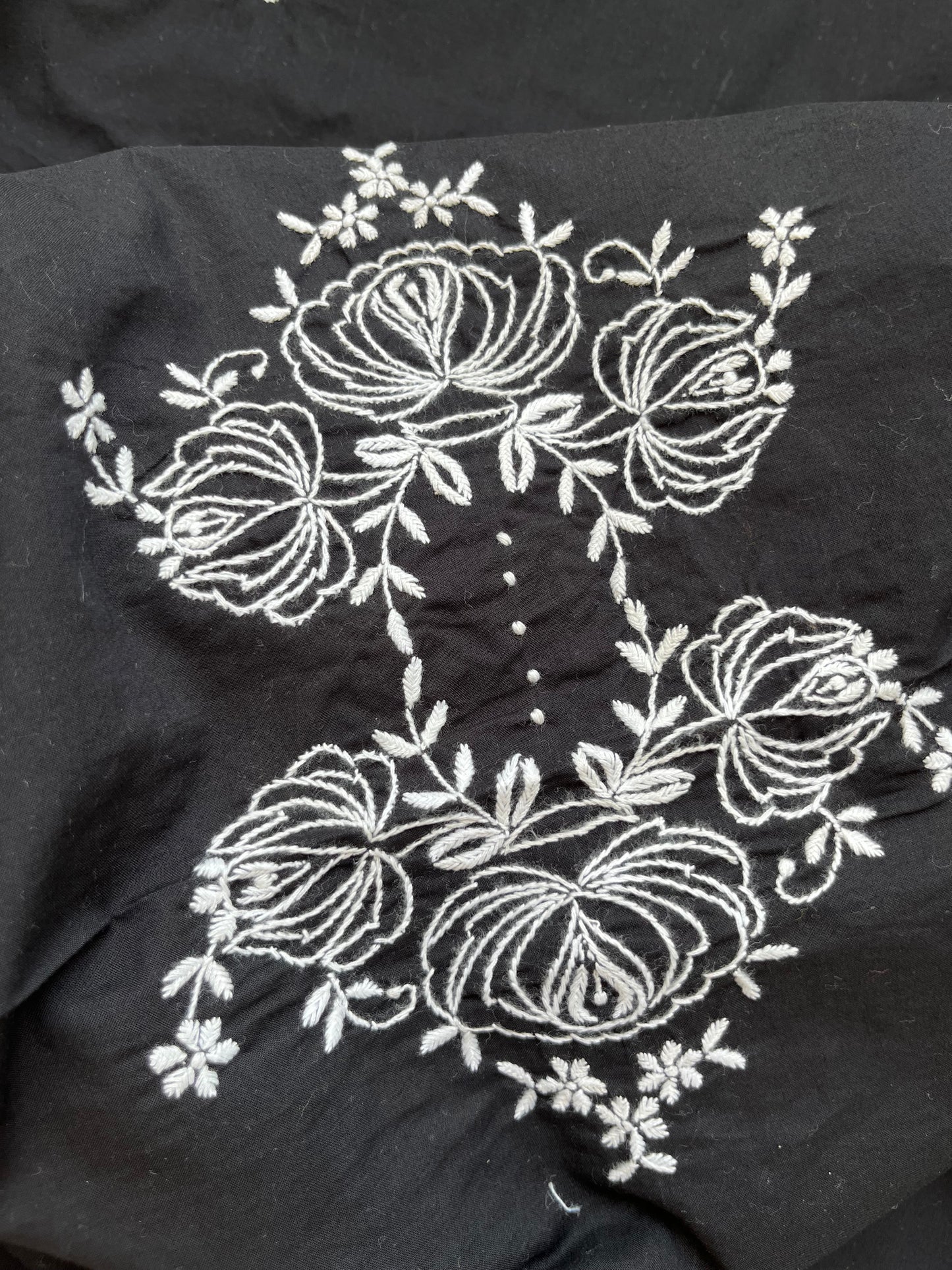 Cotton chikan kurta bottom