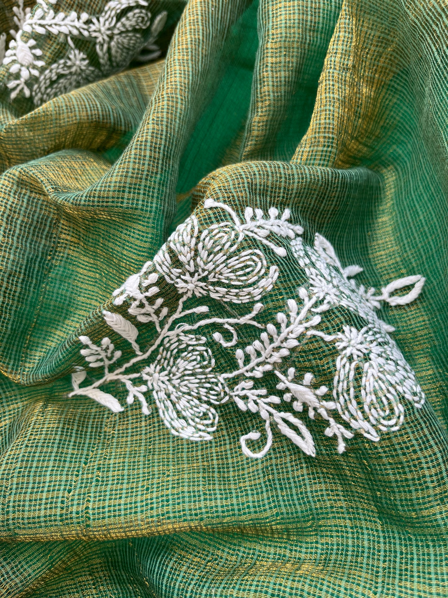 Chanderi kurta kurta fabric kota silk chikan work dupatta