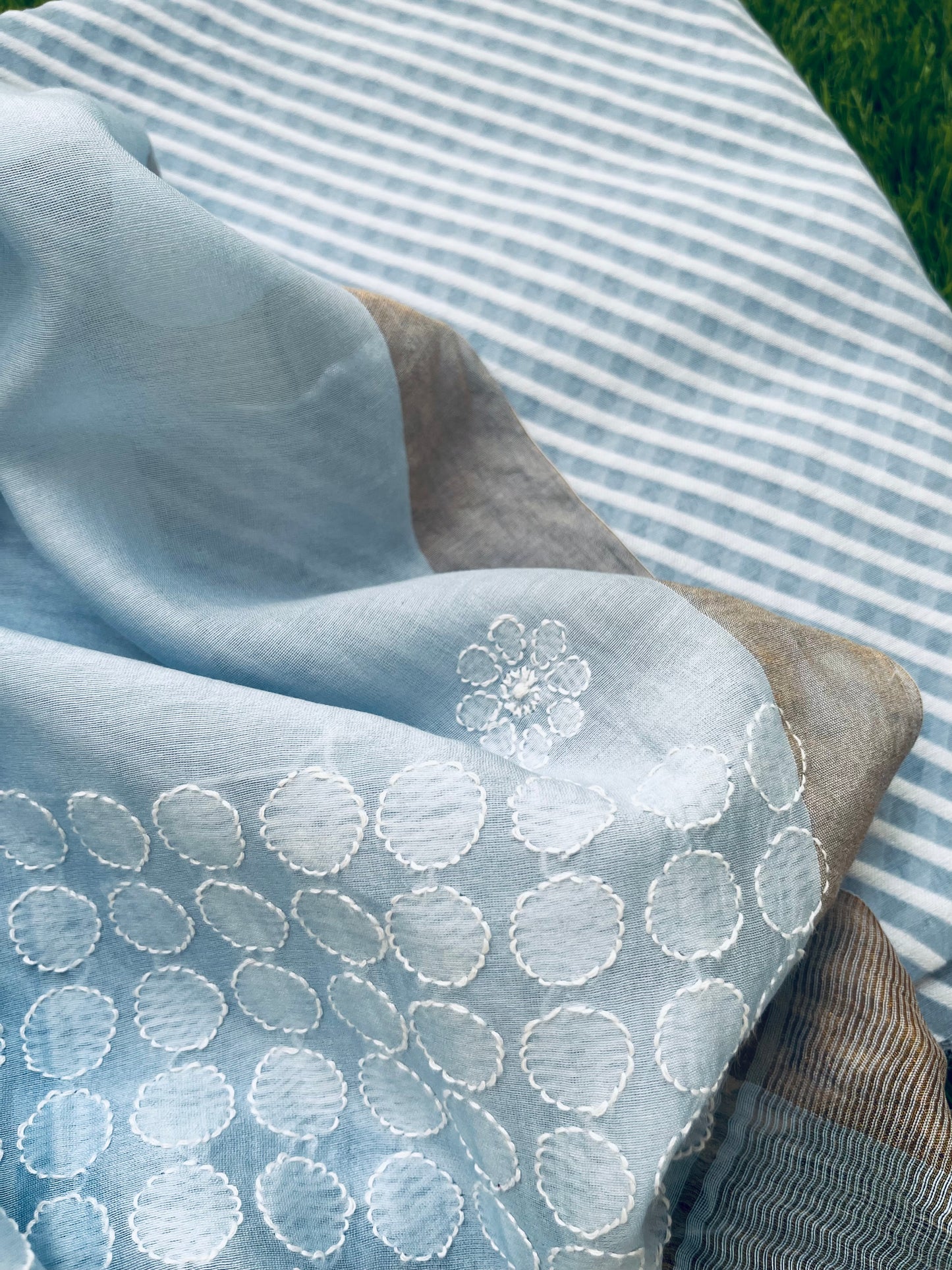 Jaamdani kurta chanderi dupatta