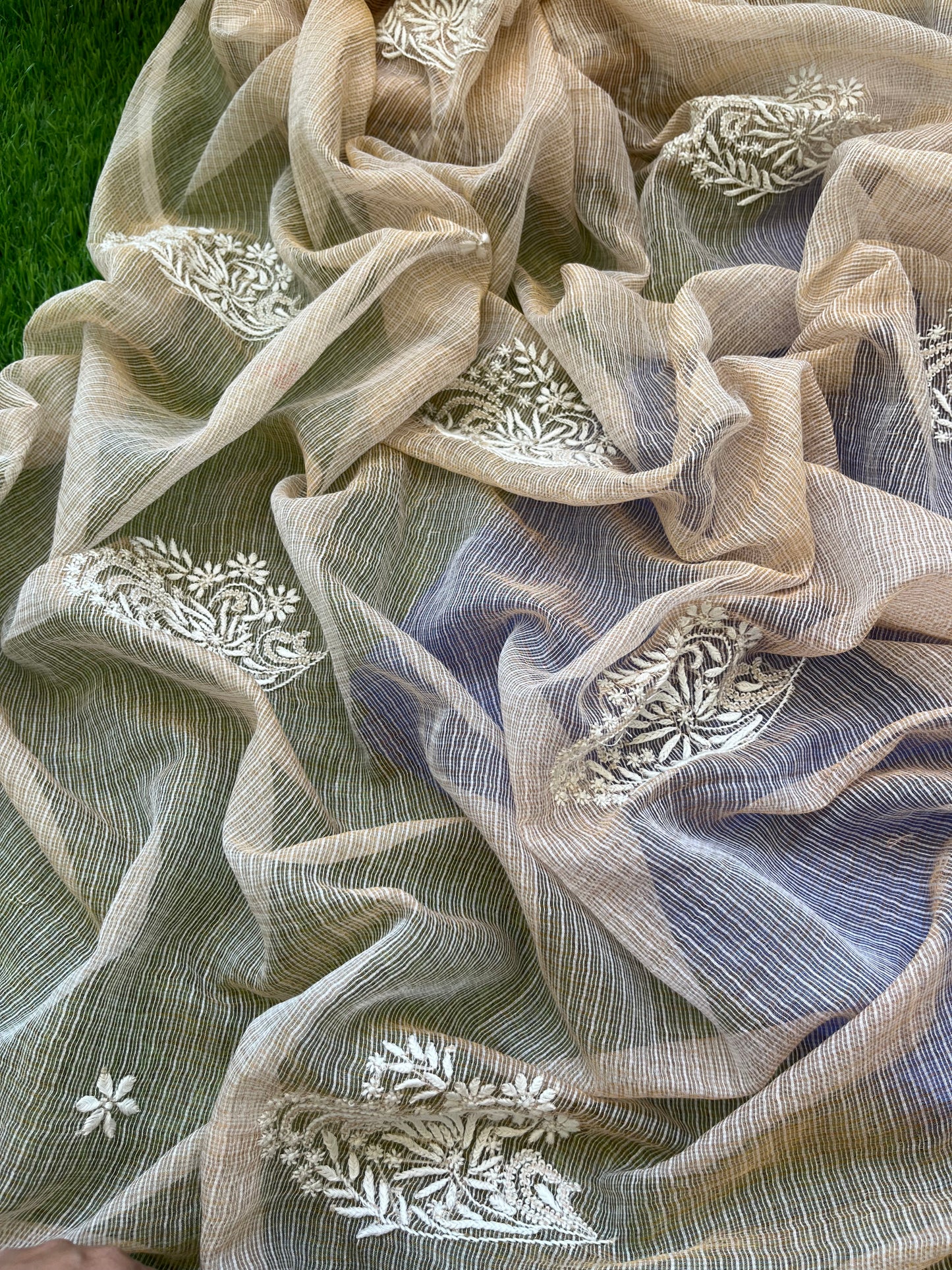 Chanderi kurta kurta fabric kota silk chikan work dupatta