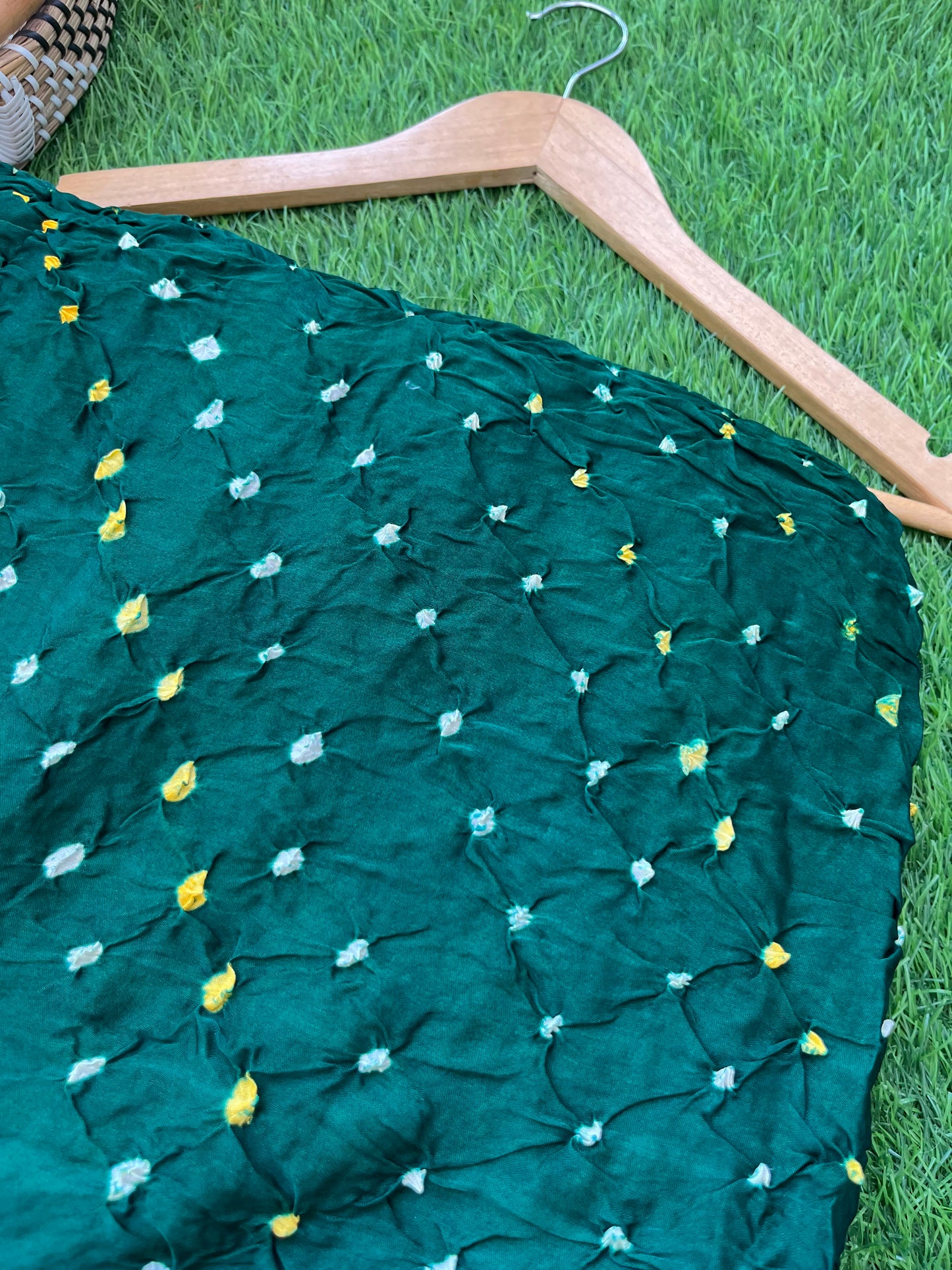 Modal Silk bandhani fabric