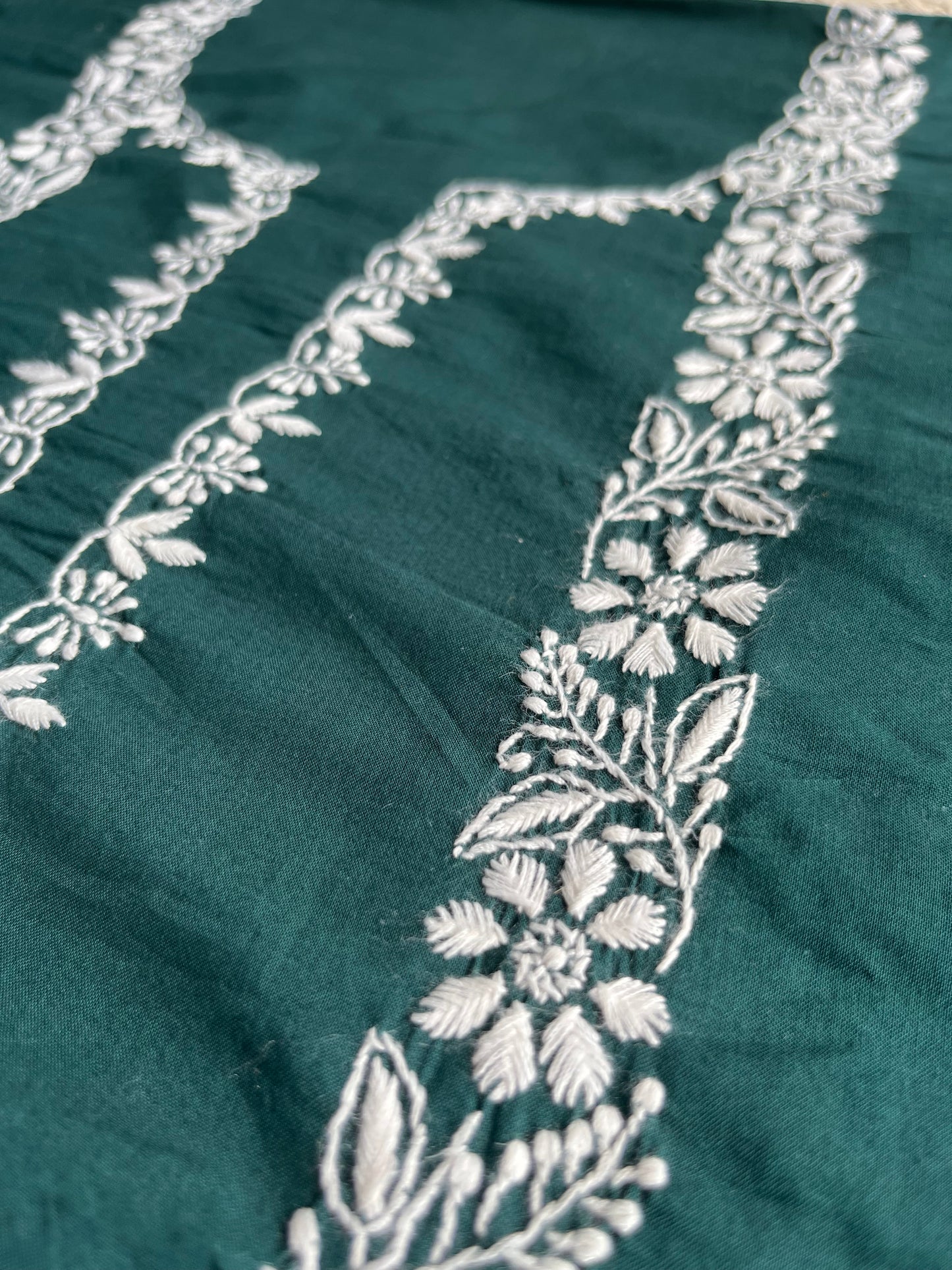 Cotton chikan kurta bottom