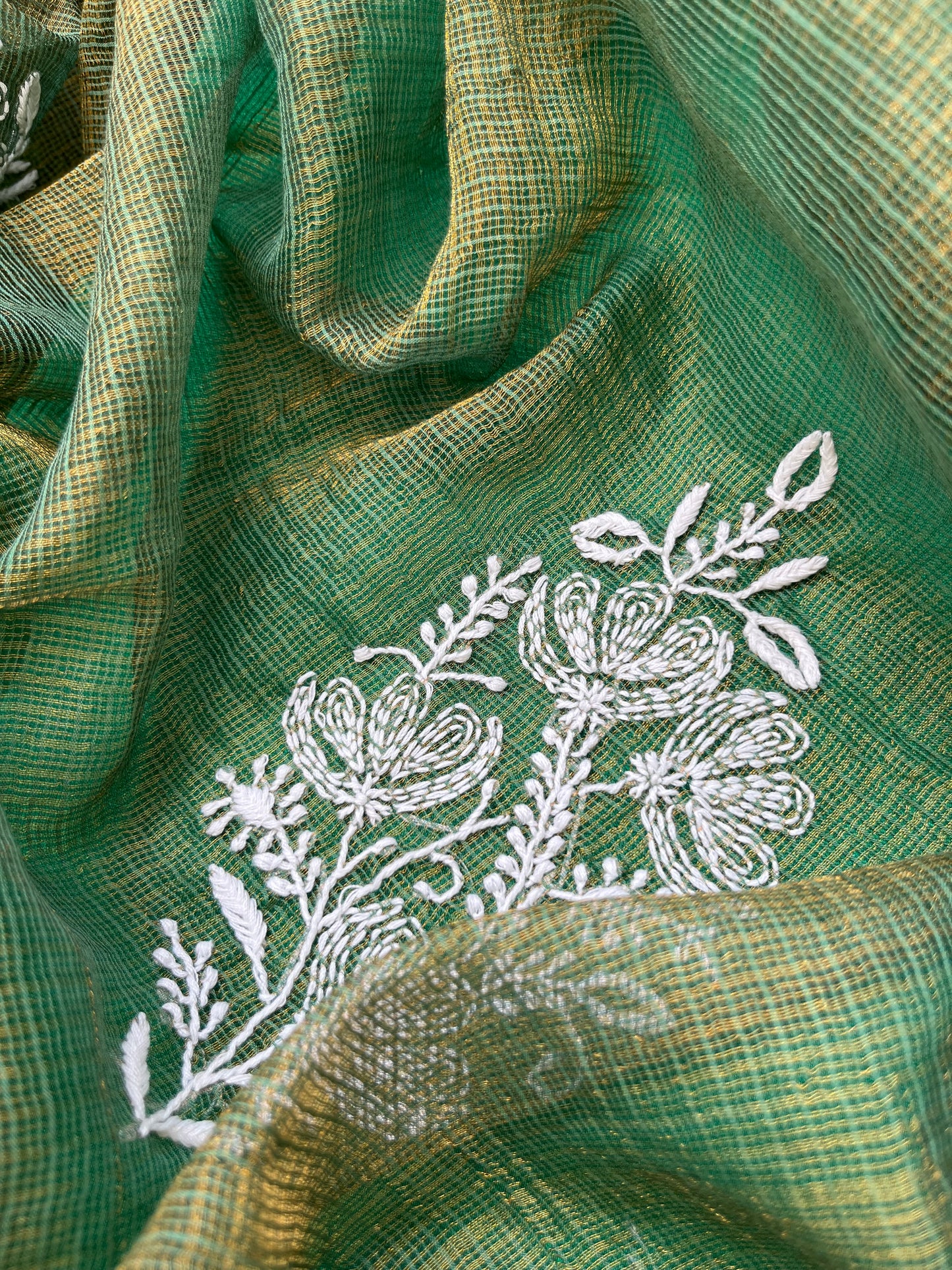 Chanderi kurta kurta fabric kota silk chikan work dupatta
