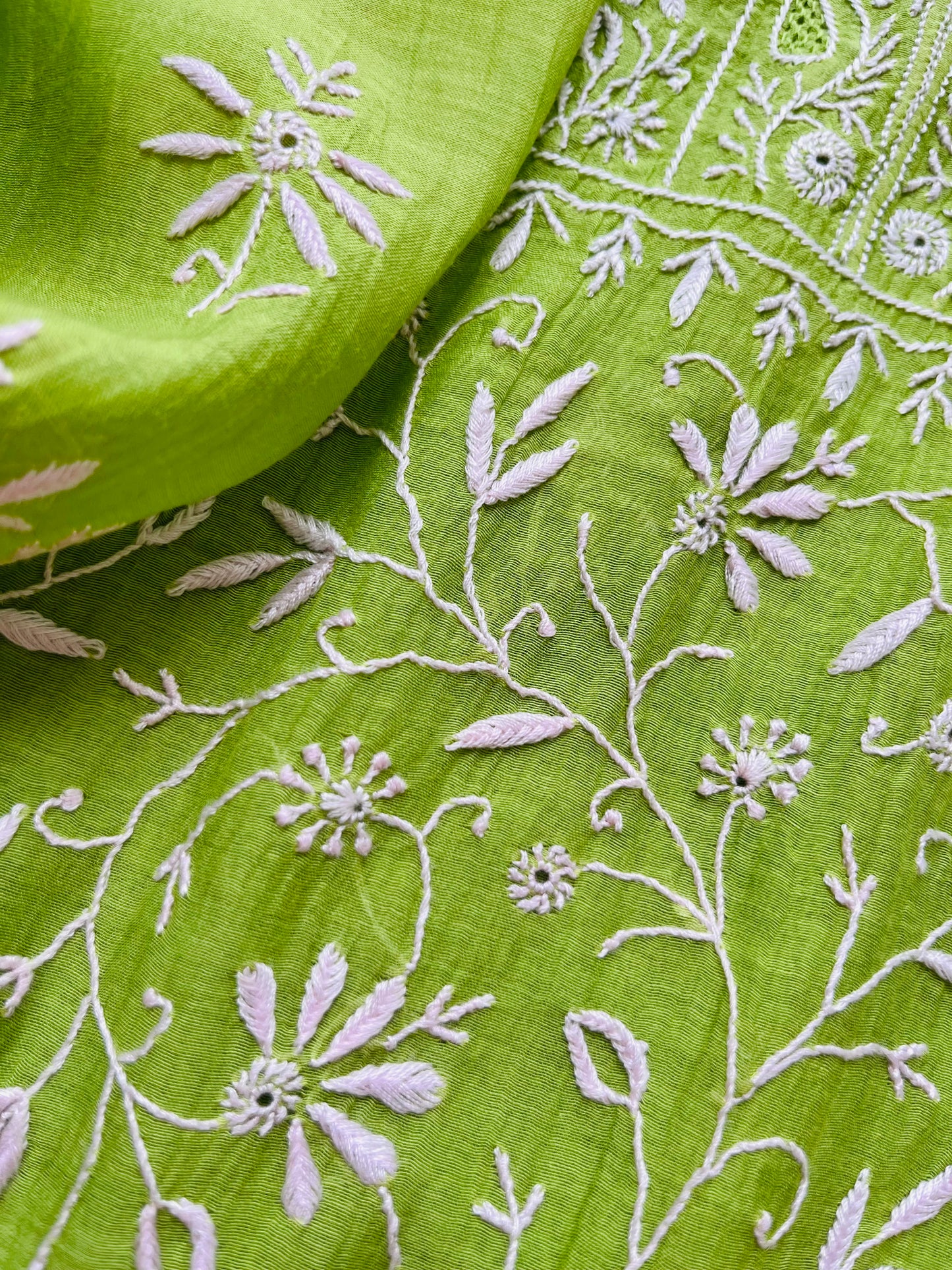 Chanderi Chikankari Kurta Dupatta
