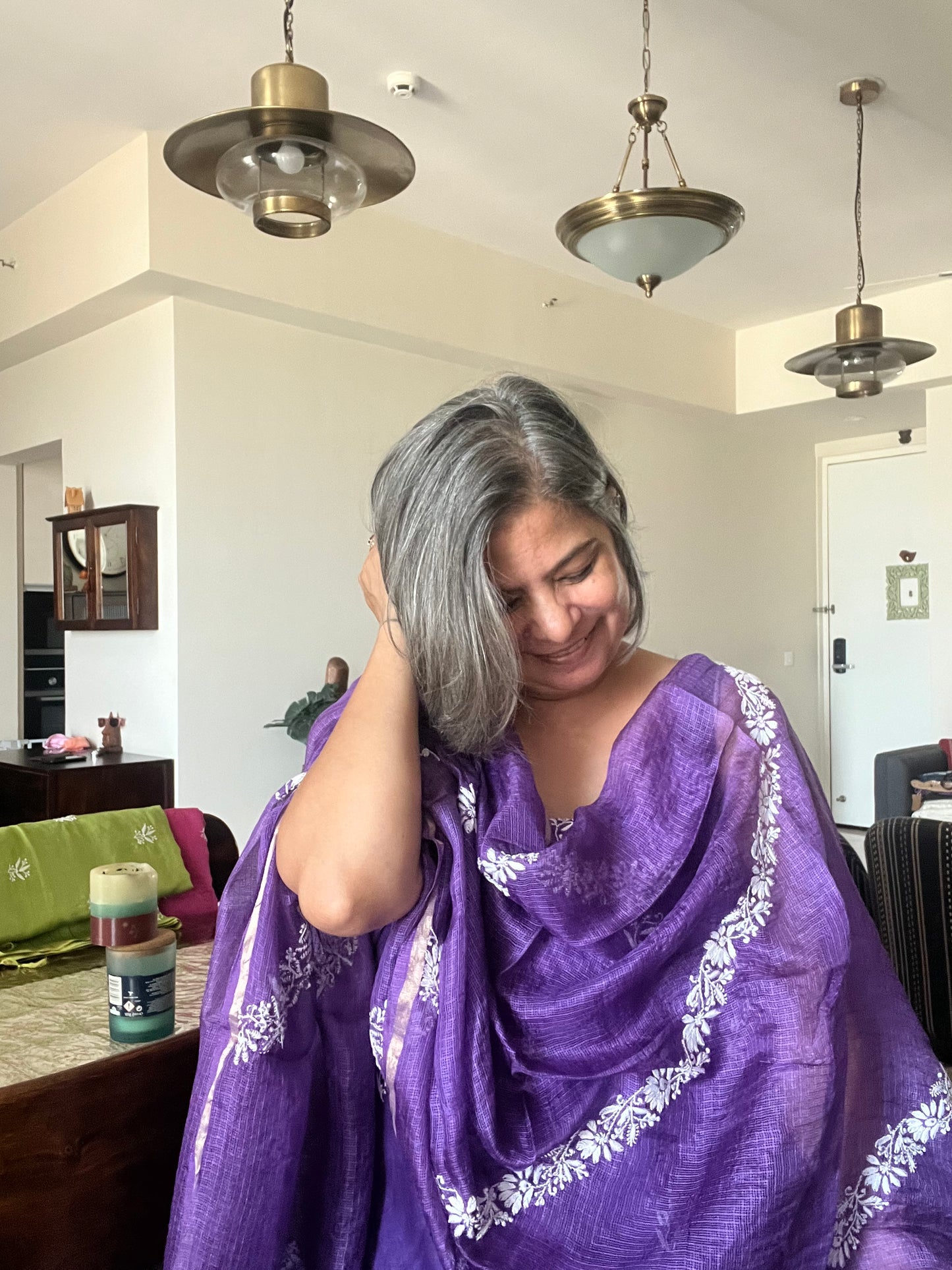 Chanderi chikan kurta and Dupatta