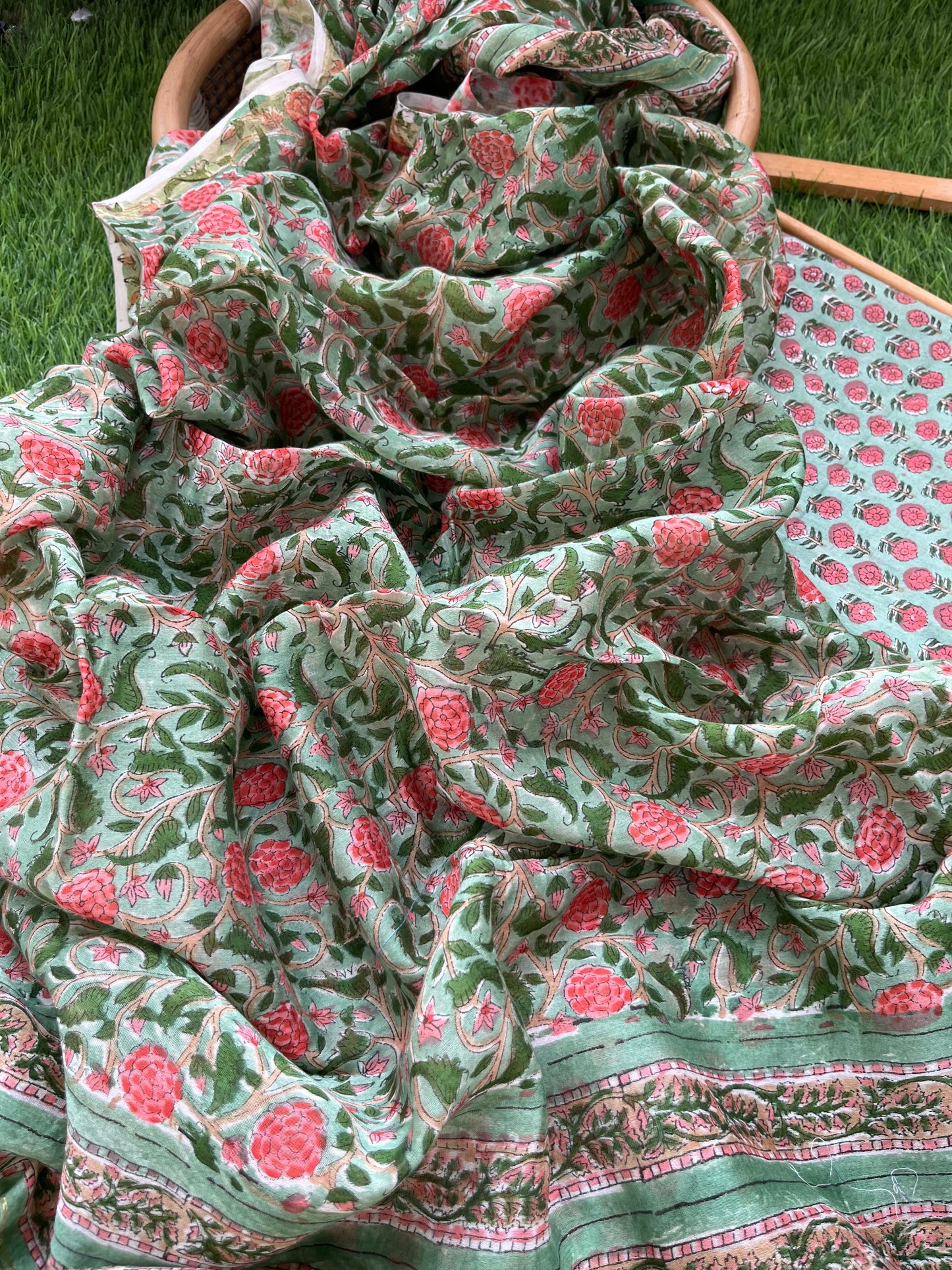 Cotton kurta chanderi dupatta