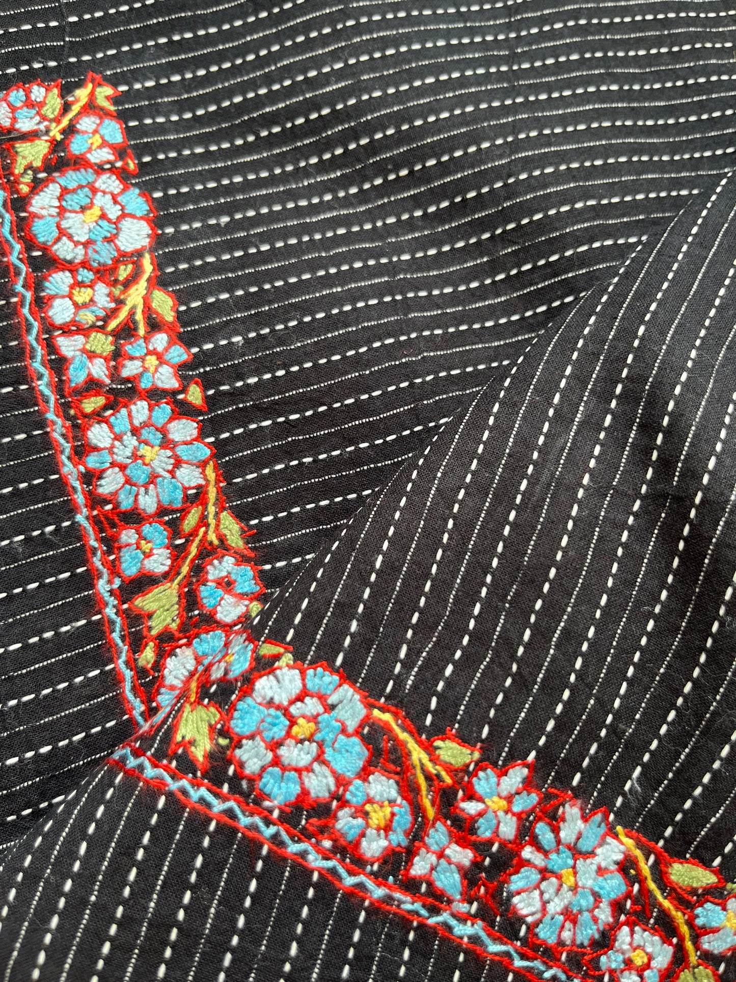 Cotton kashmiri work kurta bandhani Dupatta