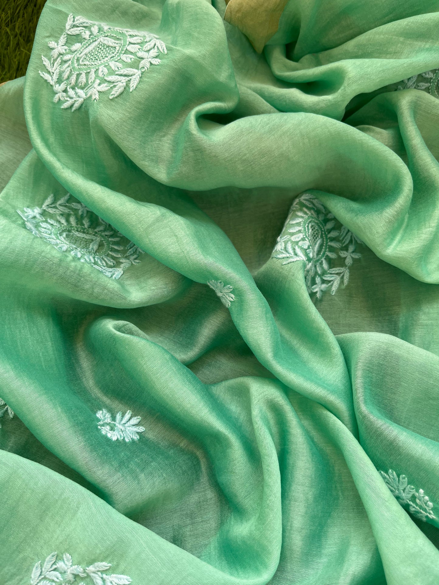 Jaamdani kurta bottom chanderi dupatta