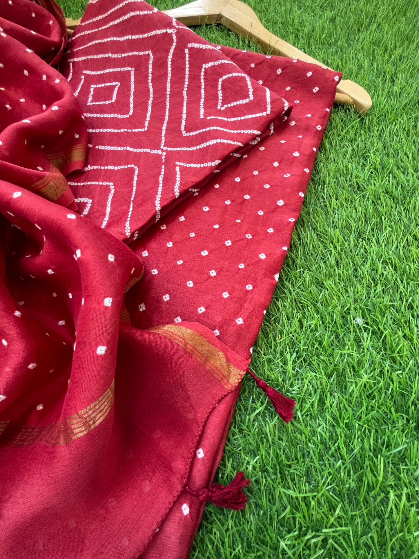 Bandhani kurta bottom dupatta