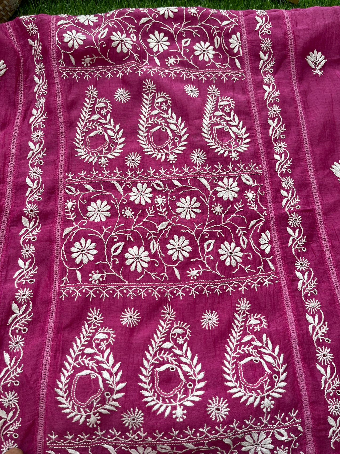 Chanderi Chikankari Kurta Dupatta
