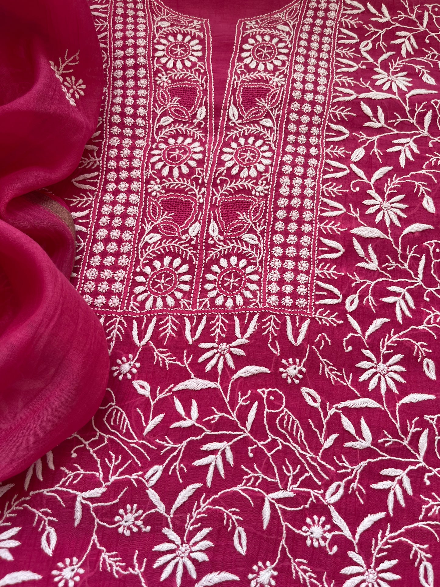 Chanderi Chikankari Kurta Dupatta