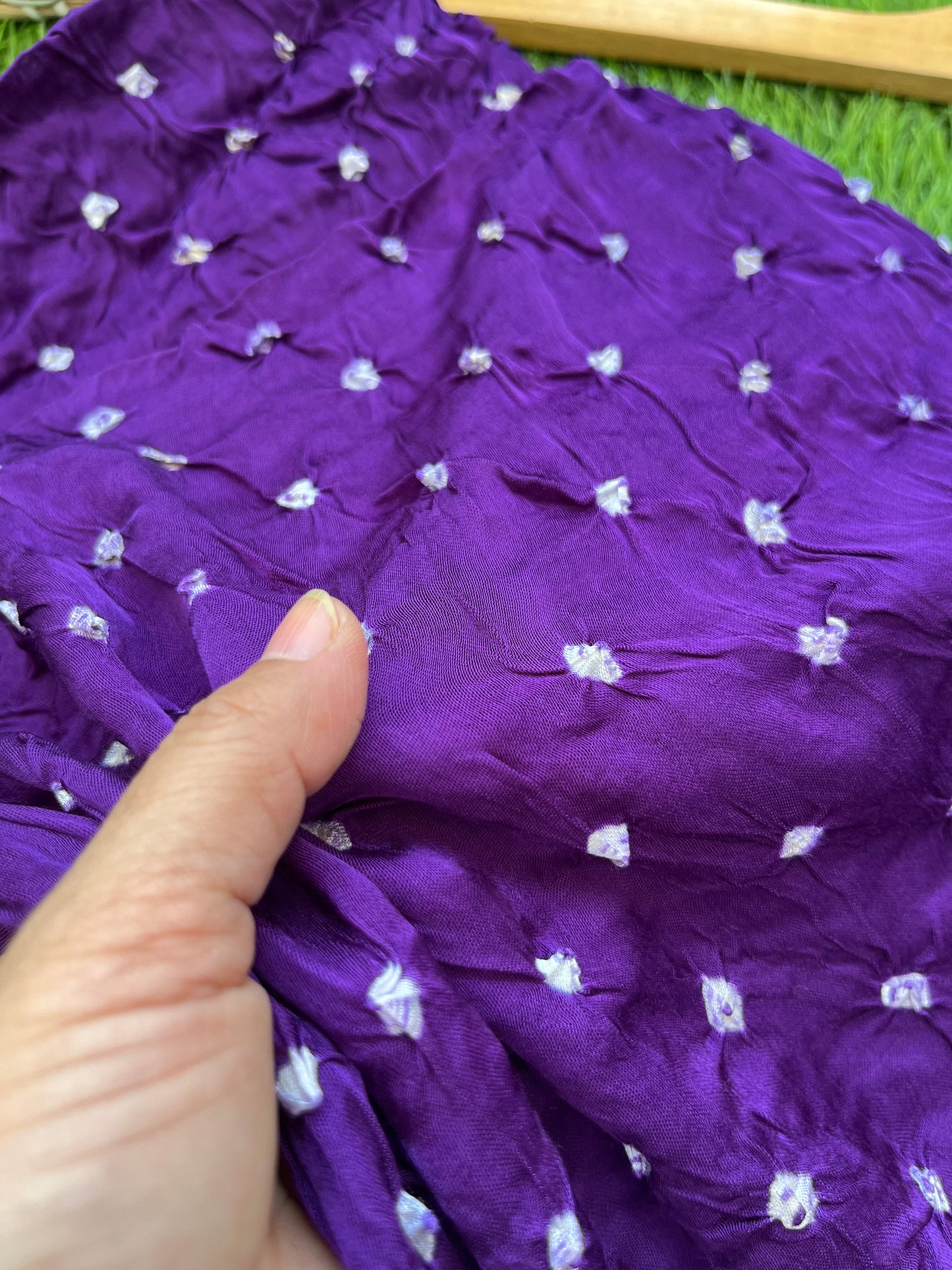 Modal Silk bandhani fabric