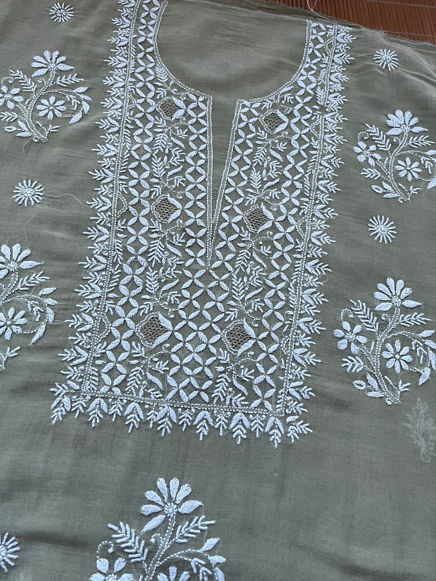 Chanderi Chikankari Kurta Dupatta