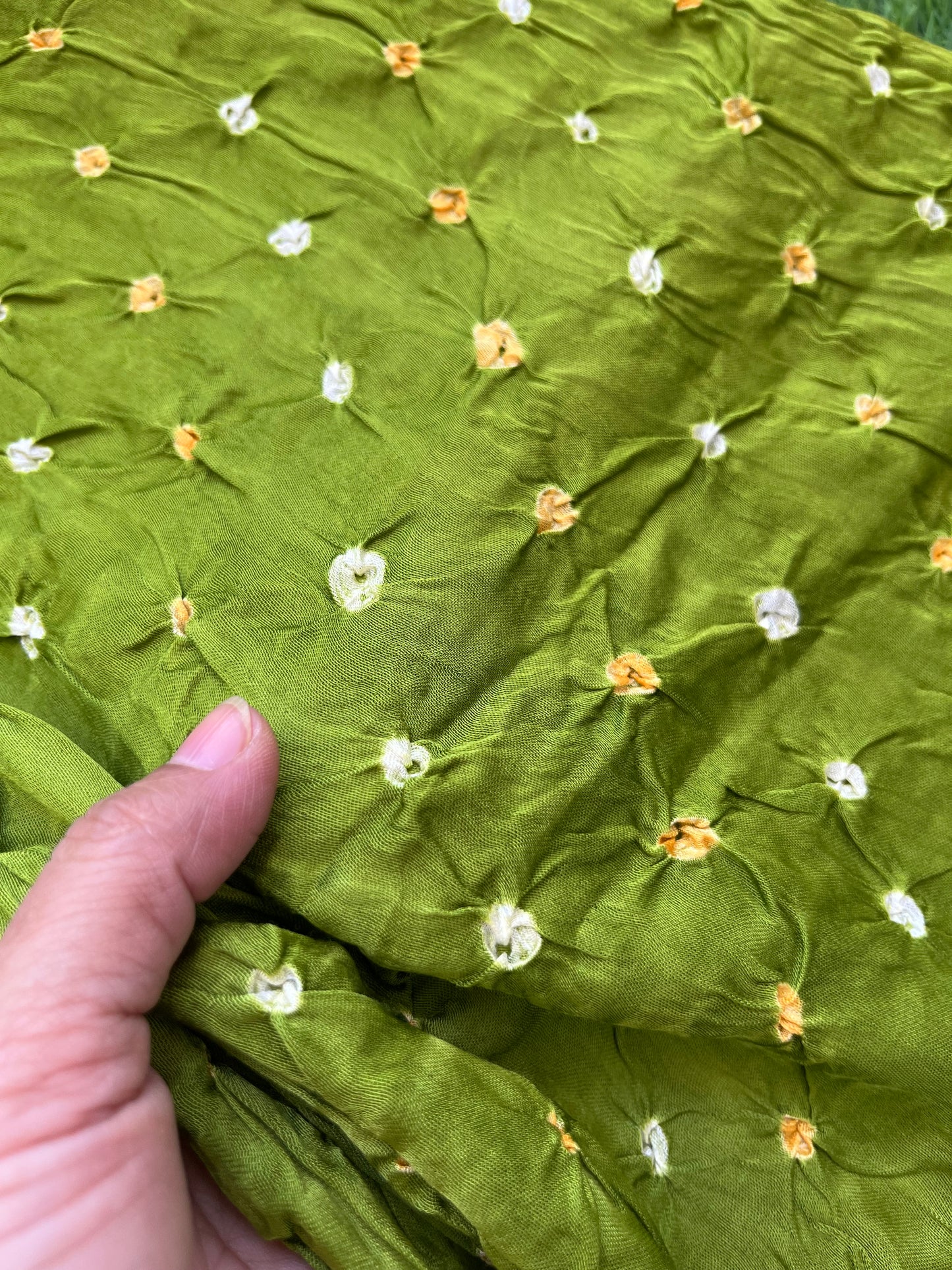 Modal Silk bandhani fabric