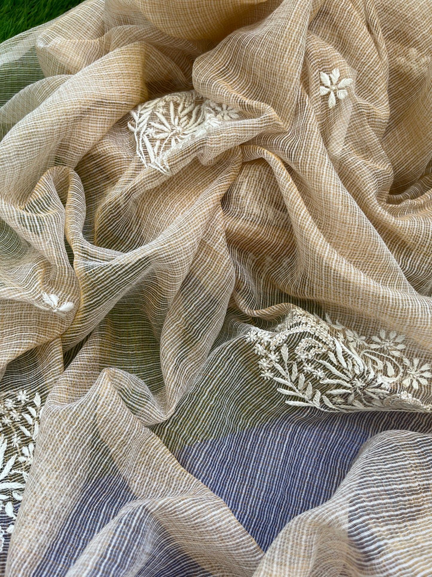 Chanderi kurta kurta fabric kota silk chikan work dupatta