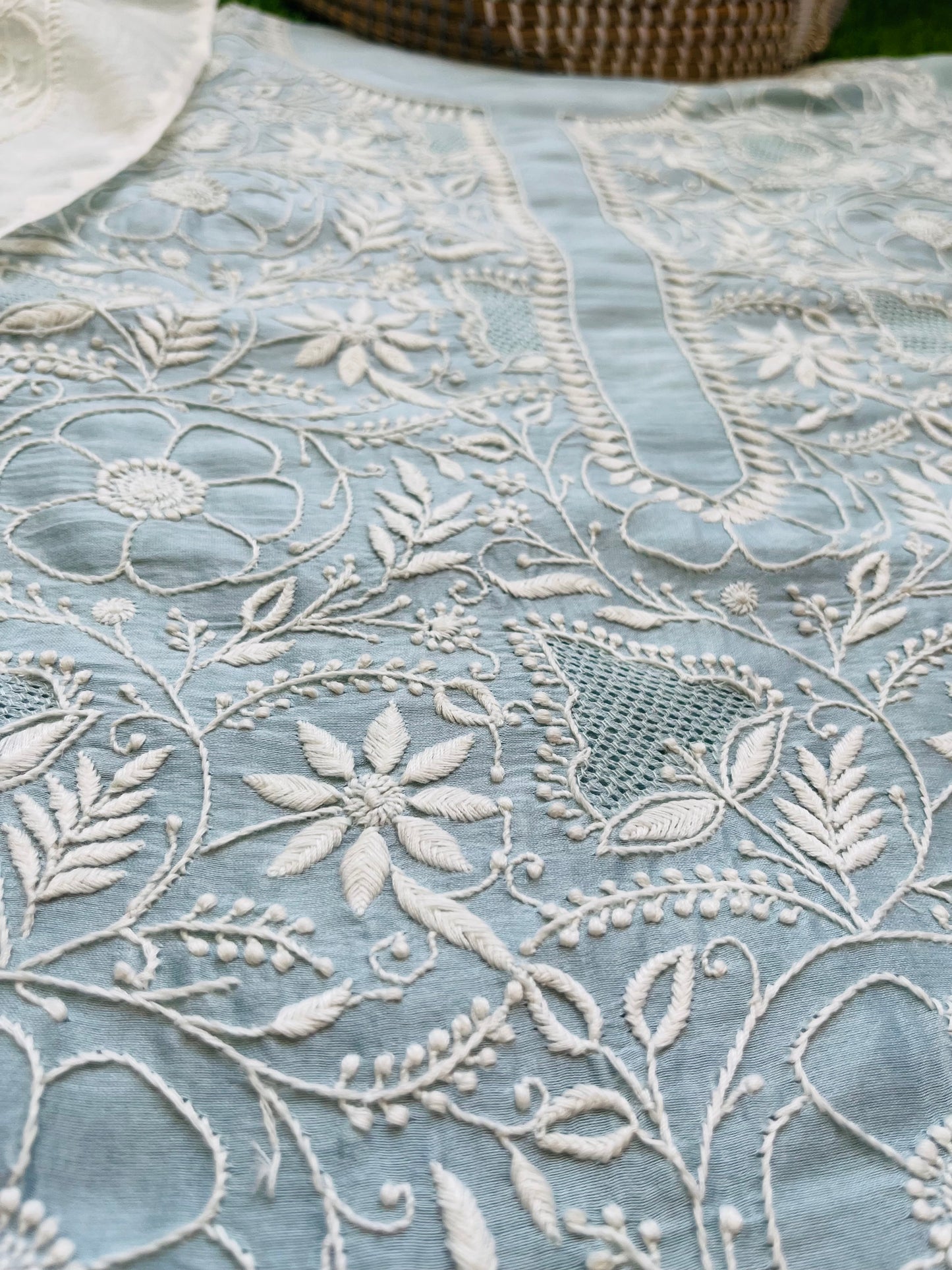 Chanderi Chikankari Kurta