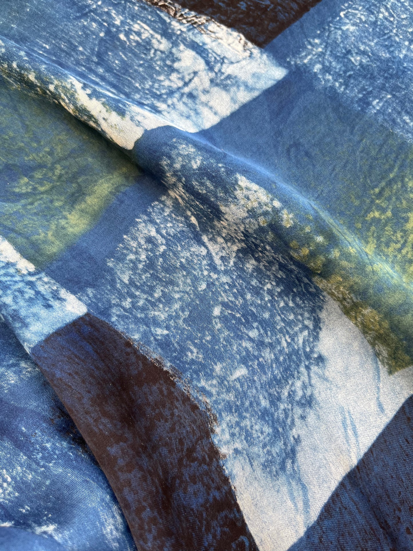 Modal Silk ajrakh fabric