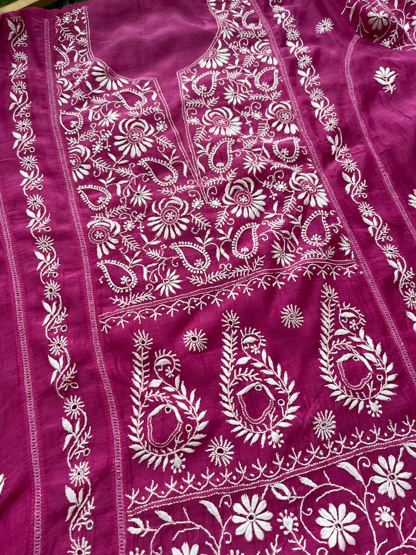 Chanderi Chikankari Kurta Dupatta