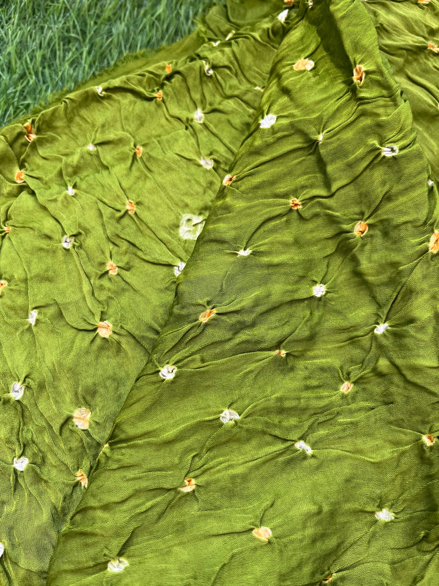 Modal Silk bandhani fabric