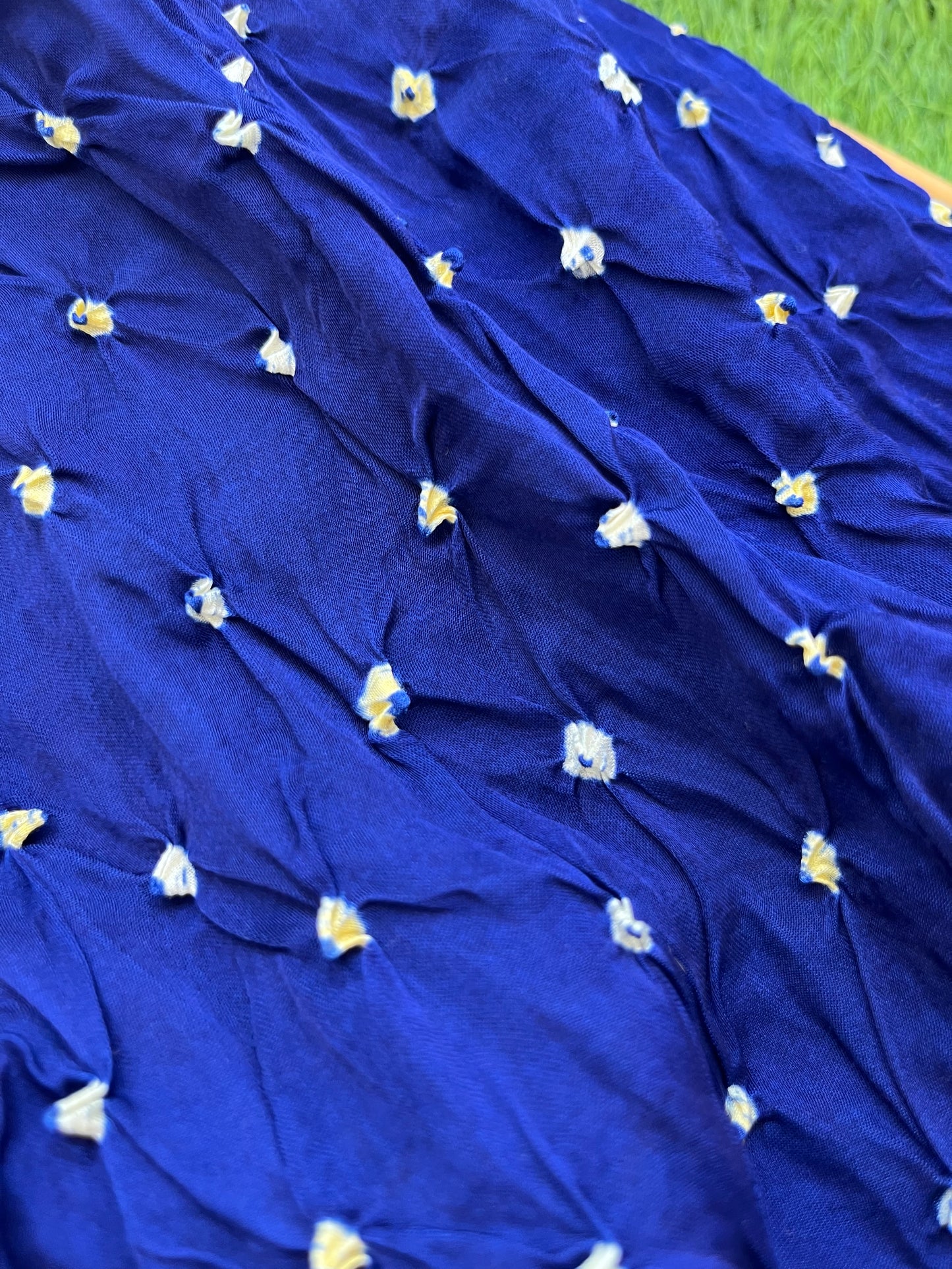 Modal Silk bandhani fabric