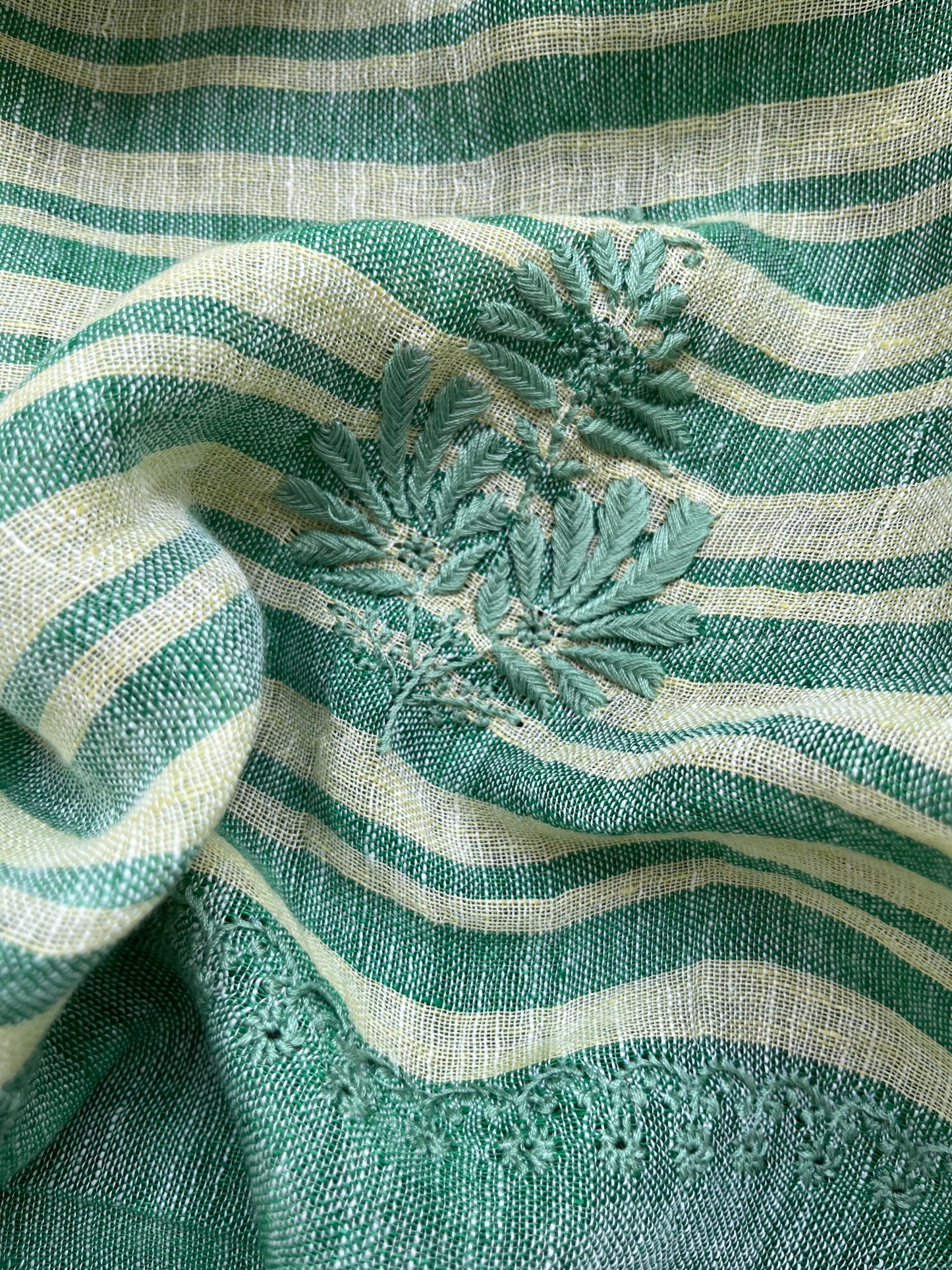 Cotton block print kurta fabric chikan work dupatta