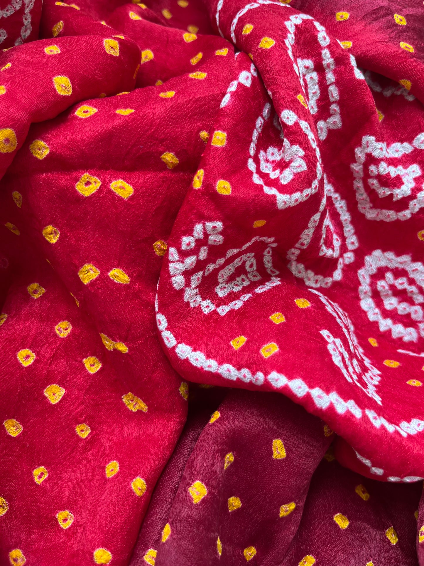 Gajji silk Bandhani dupatta kurta