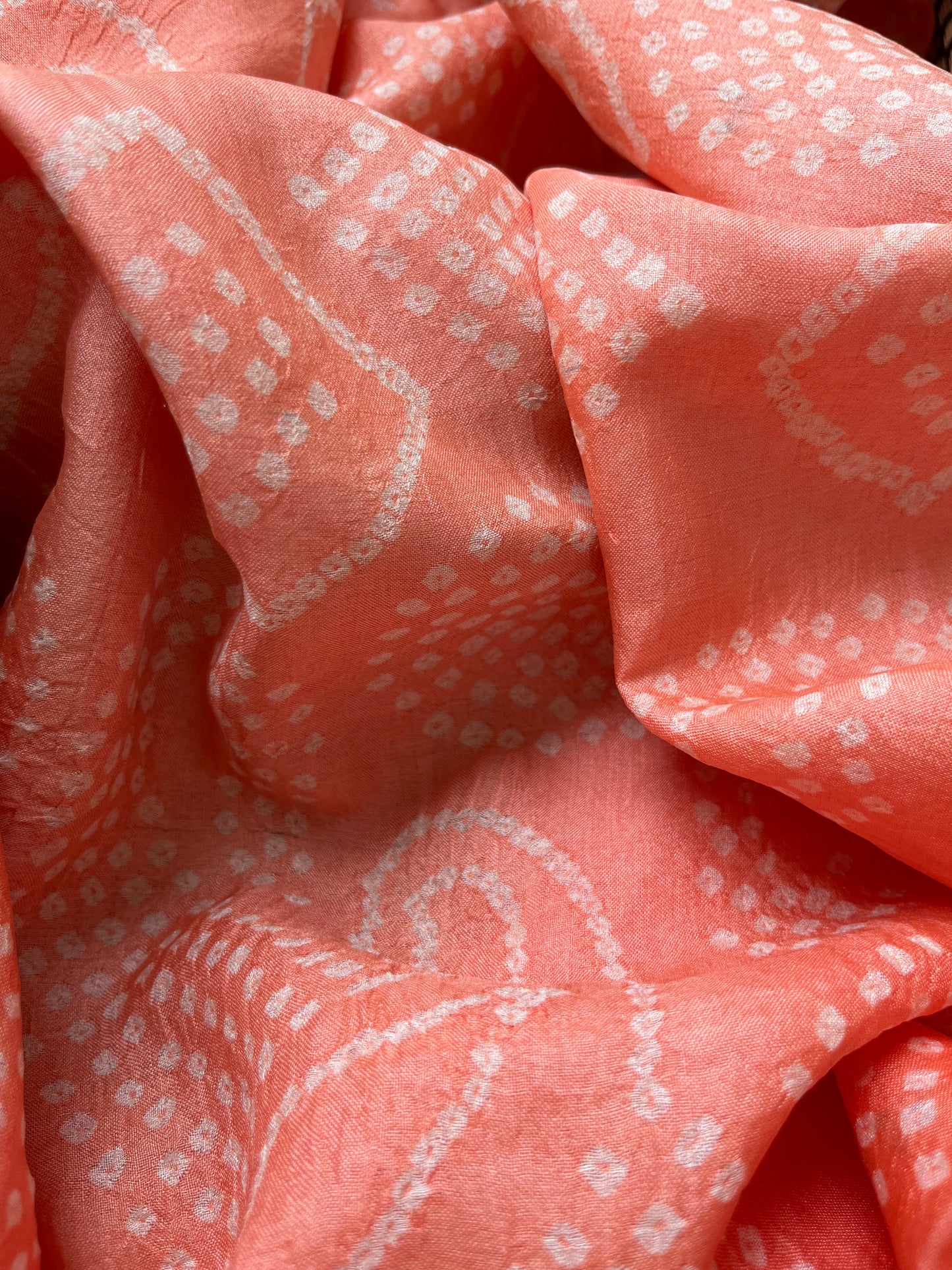 Tussar silk Bandhani dupatta kurta