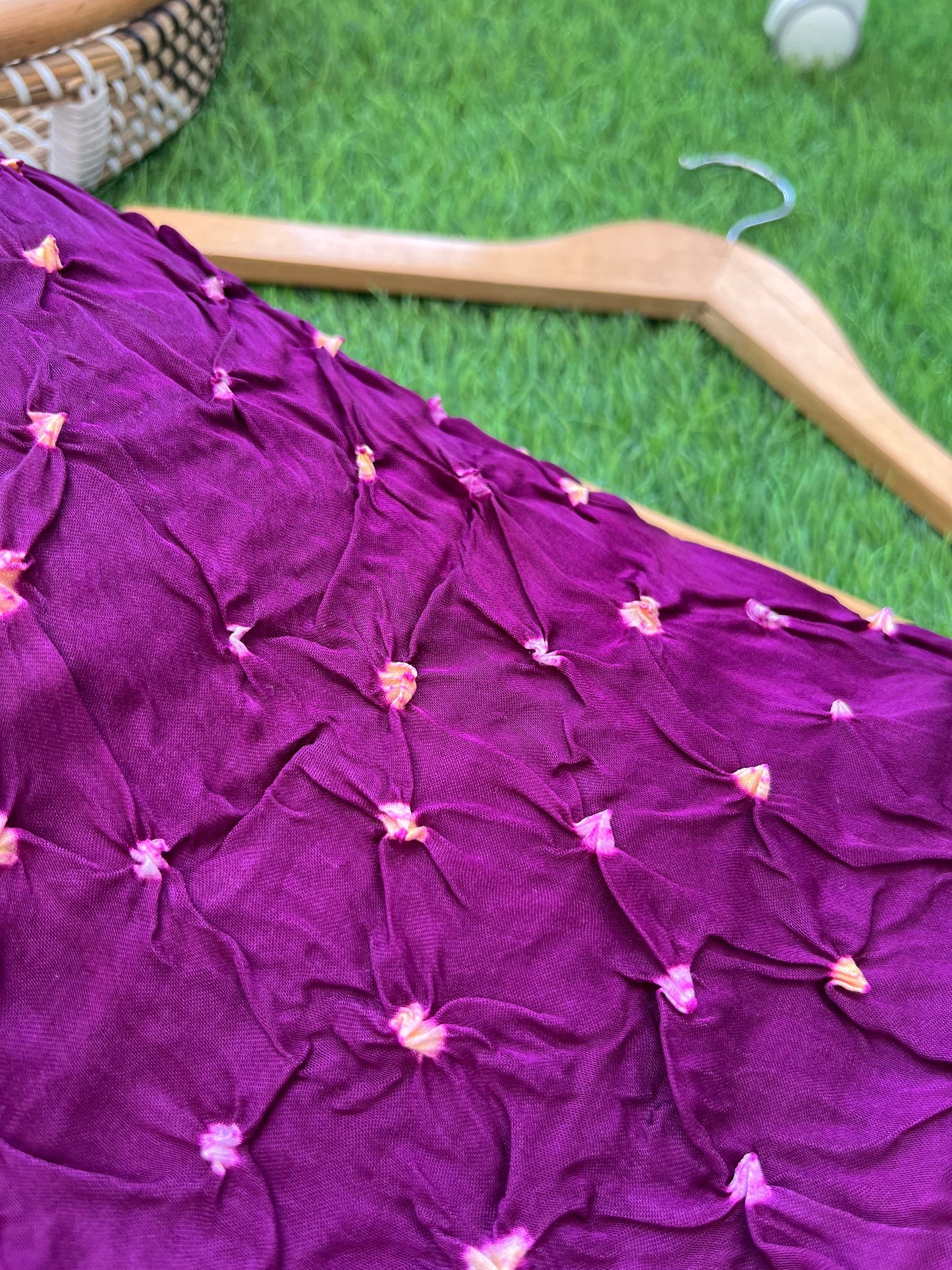 Modal Silk bandhani fabric