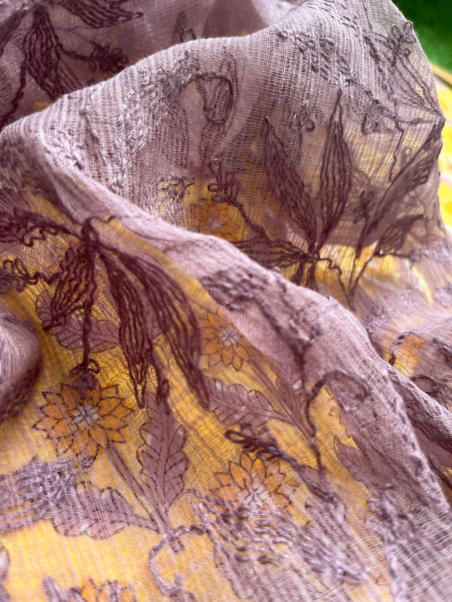Kota Chikankari Dupatta with print kurta bottom Fabric