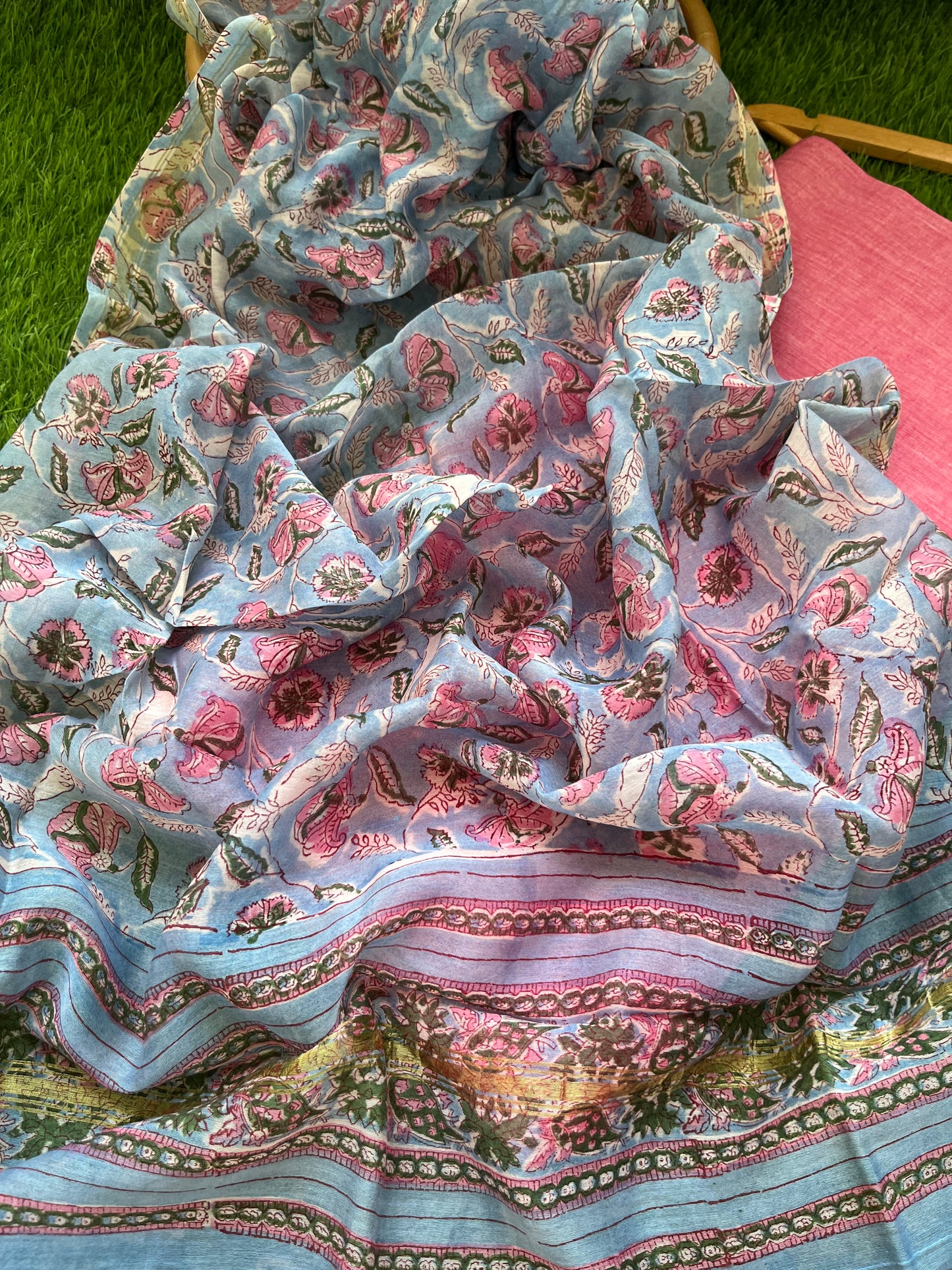 Cotton kurta bottom fabric chanderi dupatta