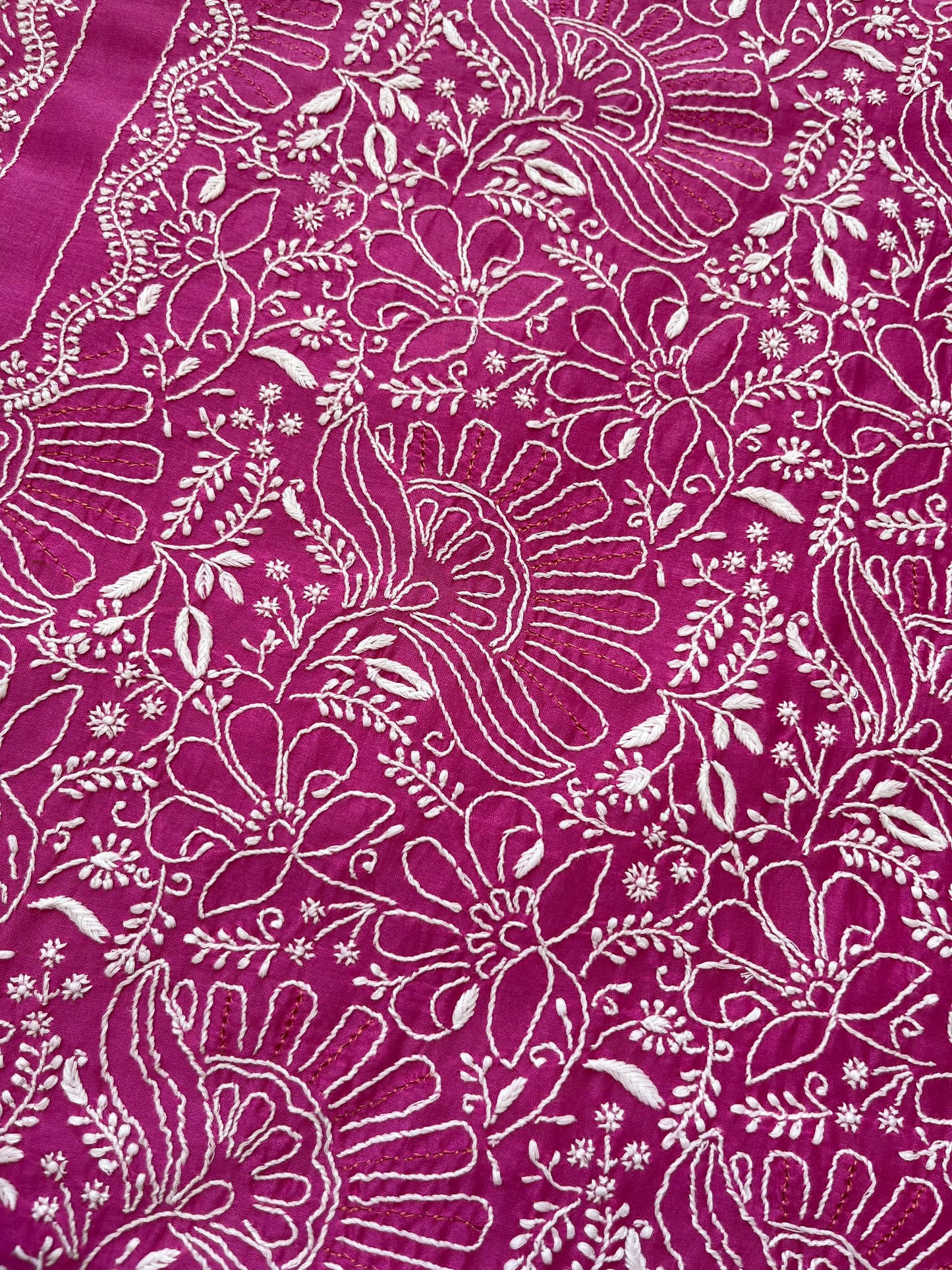 Chanderi chikankari kurta