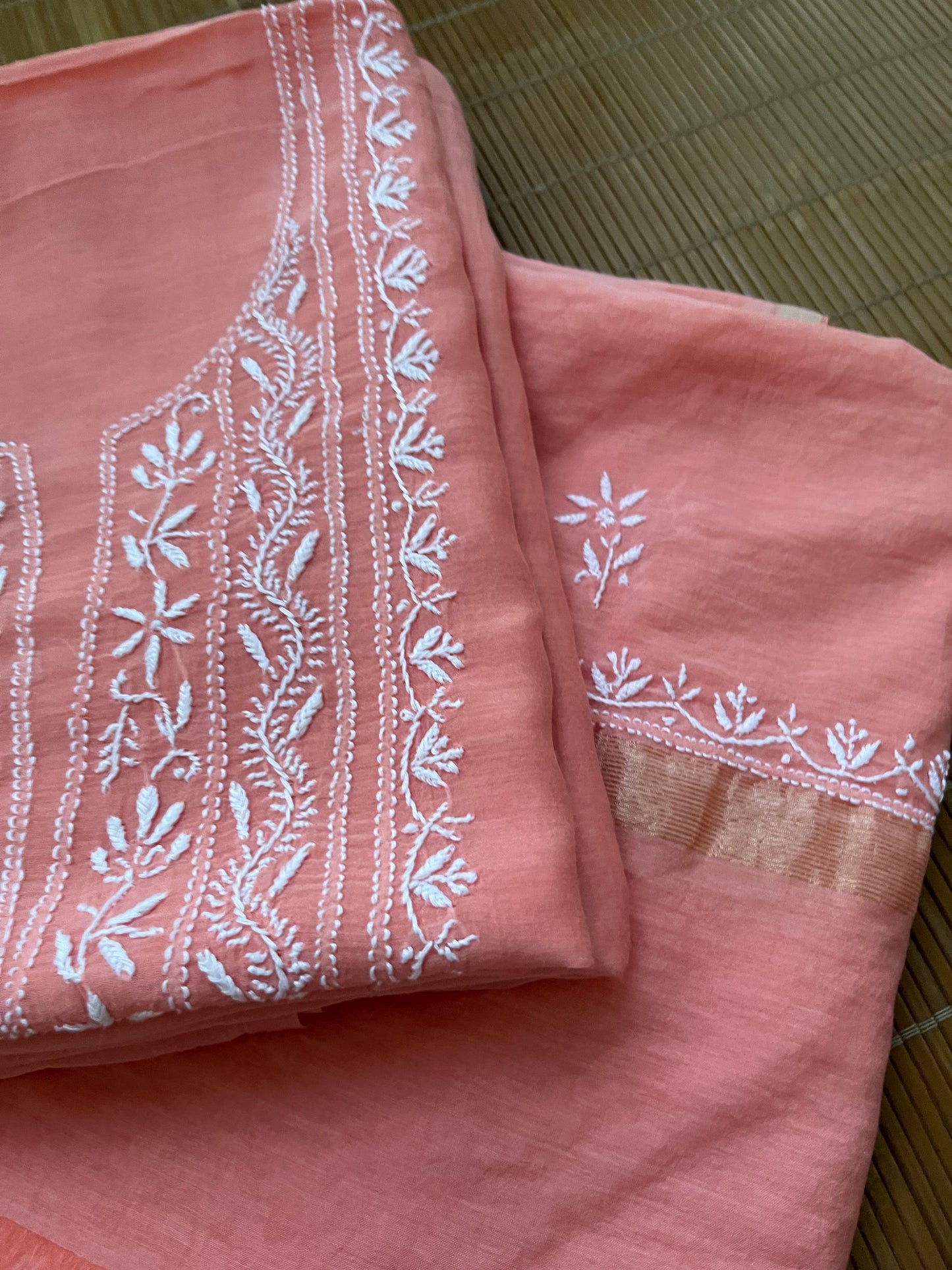 Chanderi Chikankari Kurta Dupatta