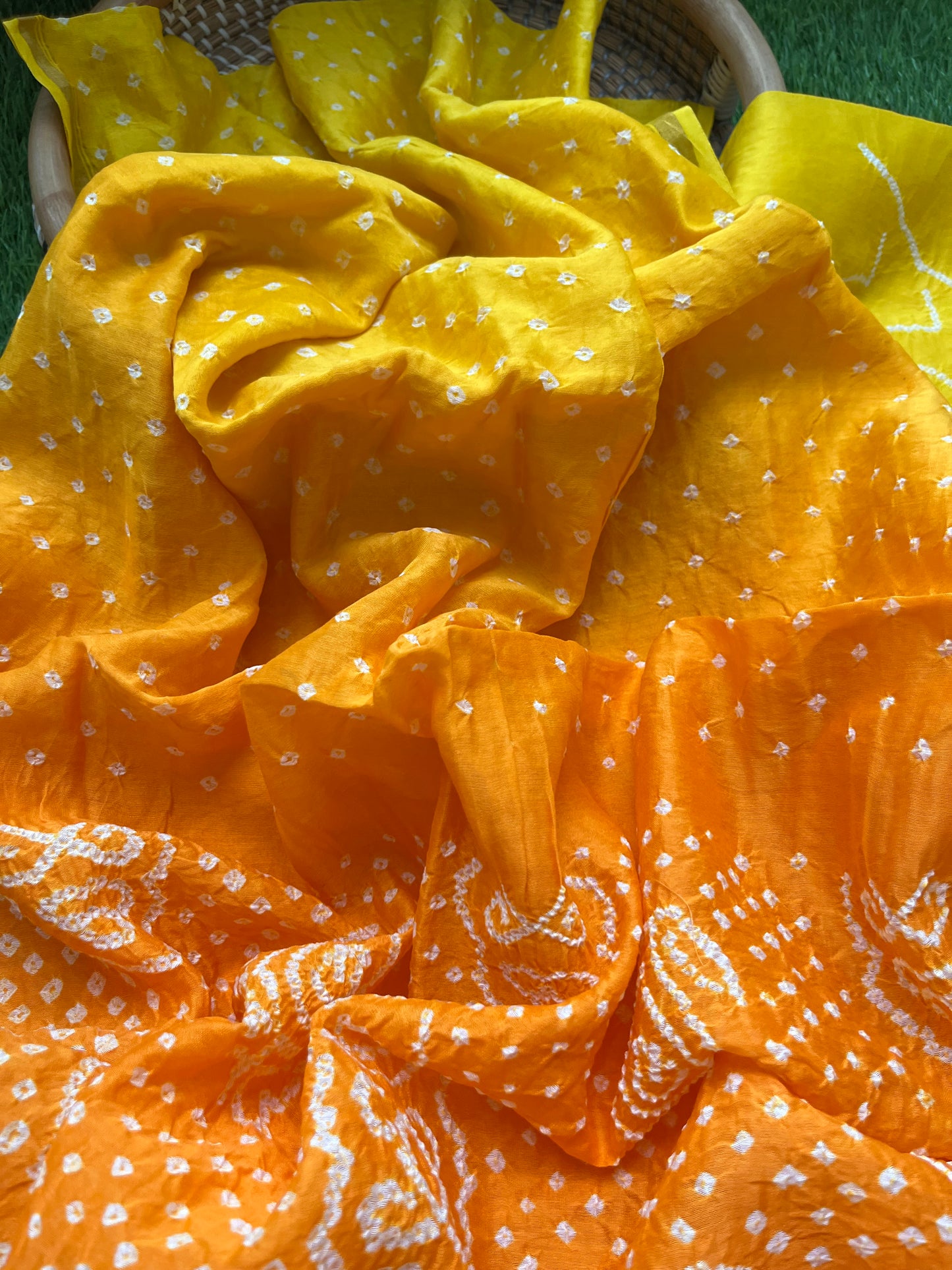 Chanderi Bandhani kurta dupatta